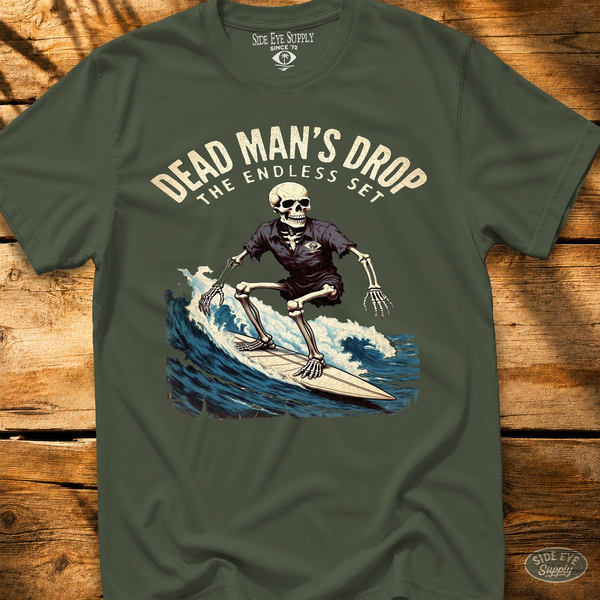 Dead Man's Drop Tee Military Green / S - by Side Eye Supply - Surf Beach Life Apparel