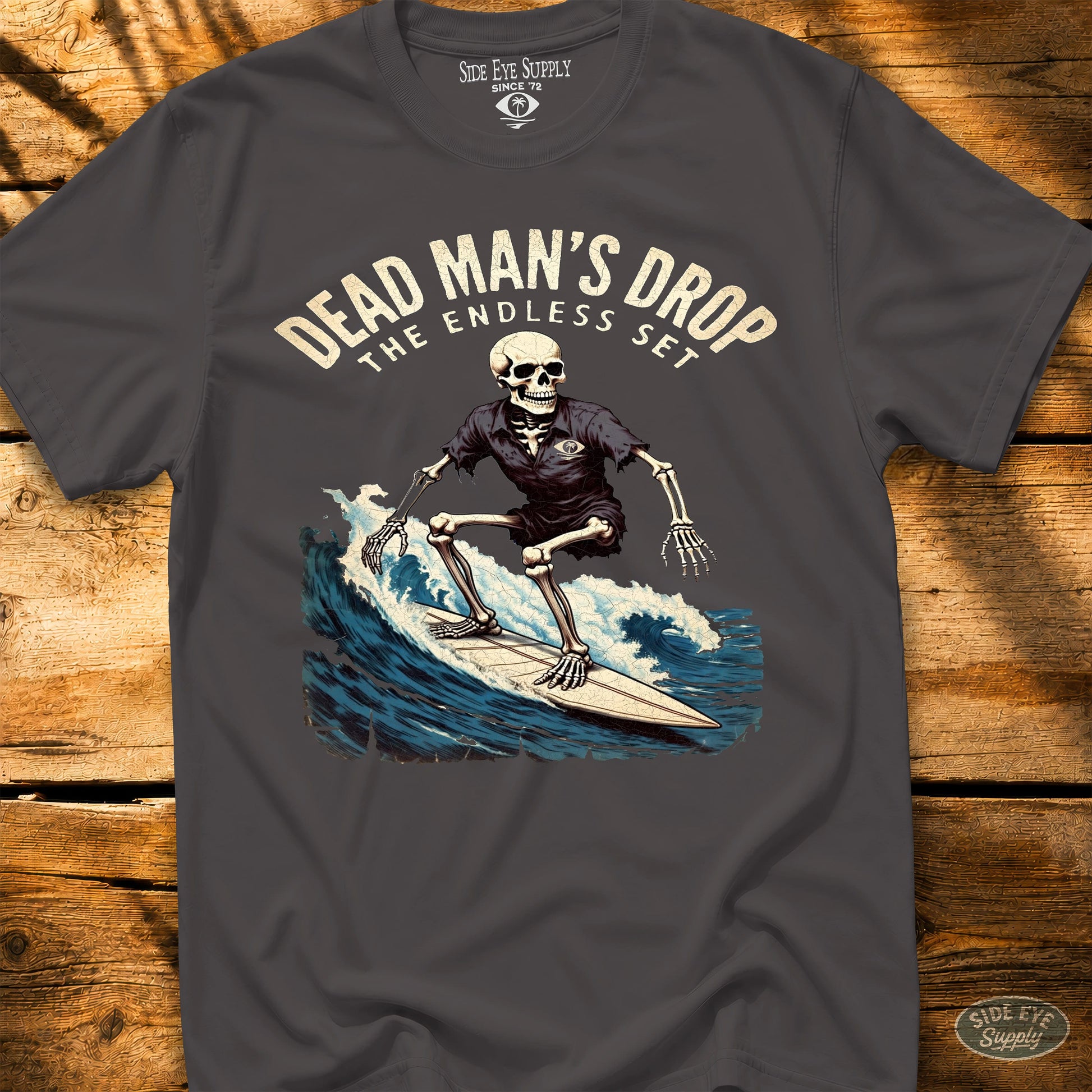 Dead Man's Drop Tee Charcoal / S - by Side Eye Supply - Surf Beach Life Apparel
