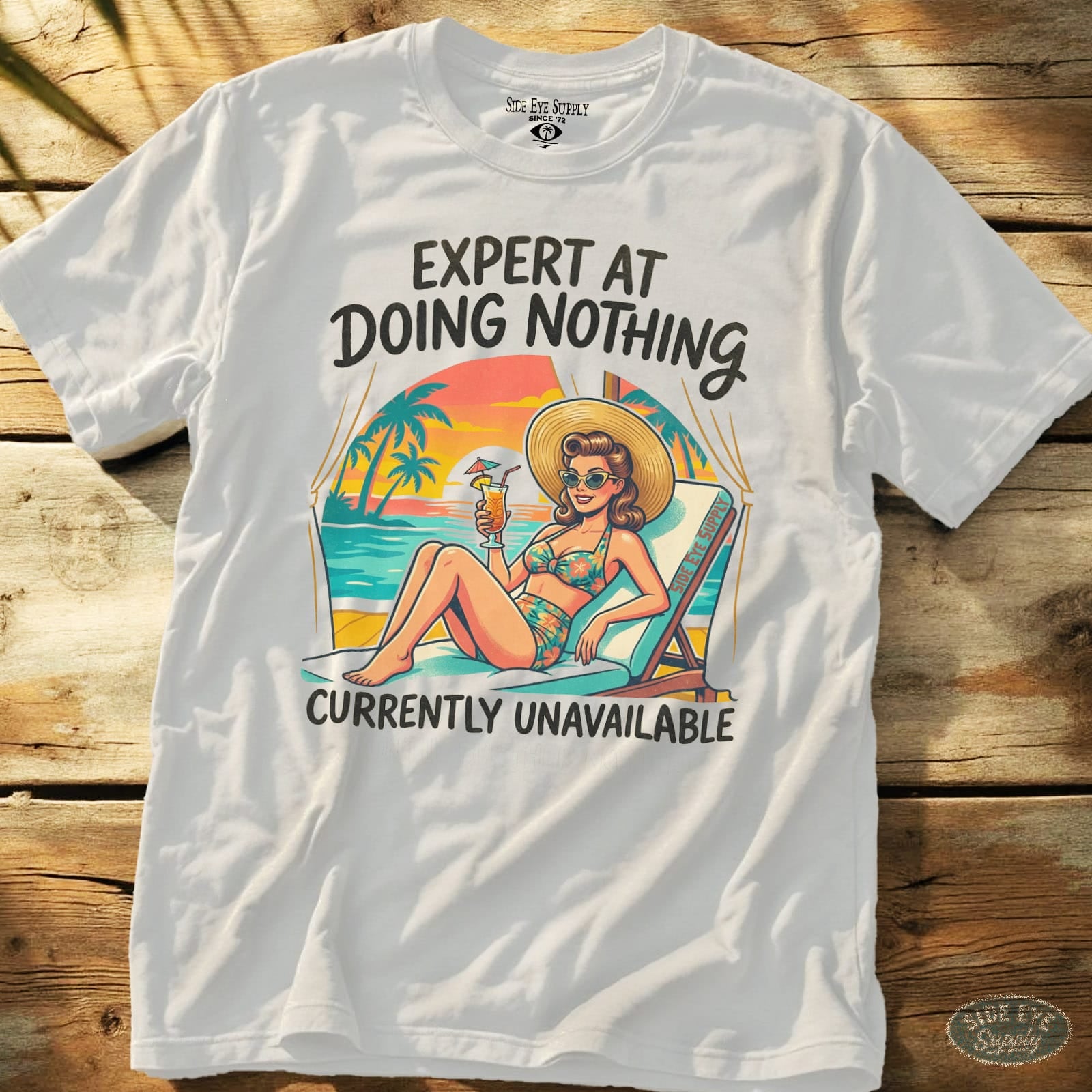 Do Nothing Tee White / S - by Side Eye Supply - Surf Beach Life Apparel