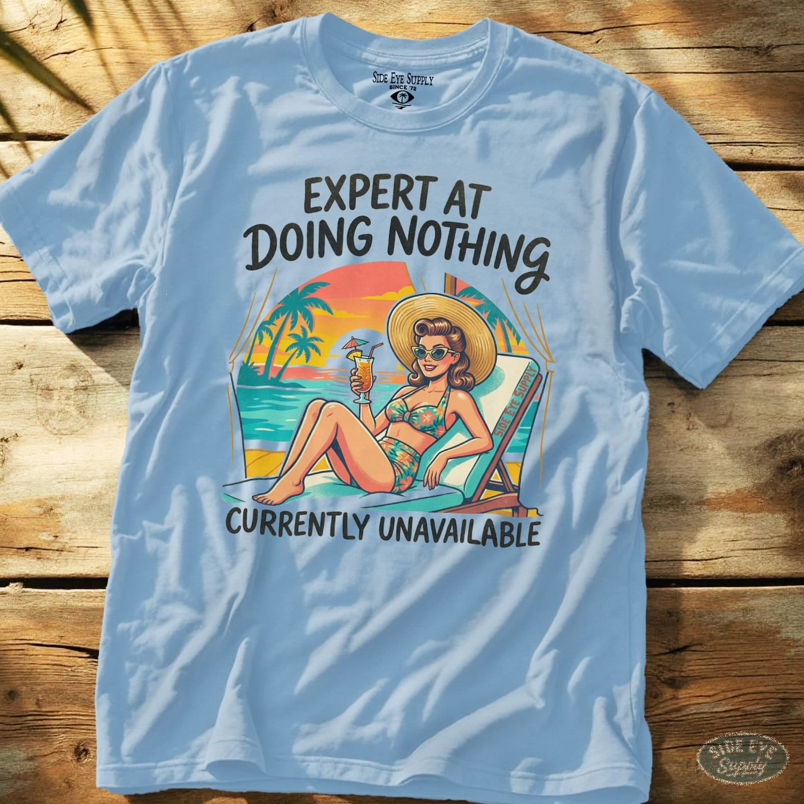 Do Nothing Tee Light Blue / S - by Side Eye Supply - Surf Beach Life Apparel