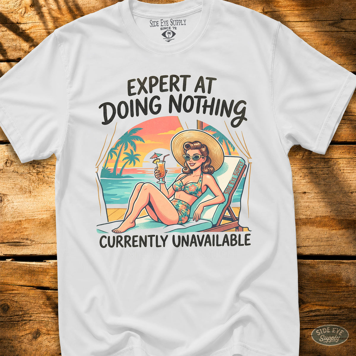 Do Nothing Tee White / S - by Side Eye Supply - Surf Beach Life Apparel