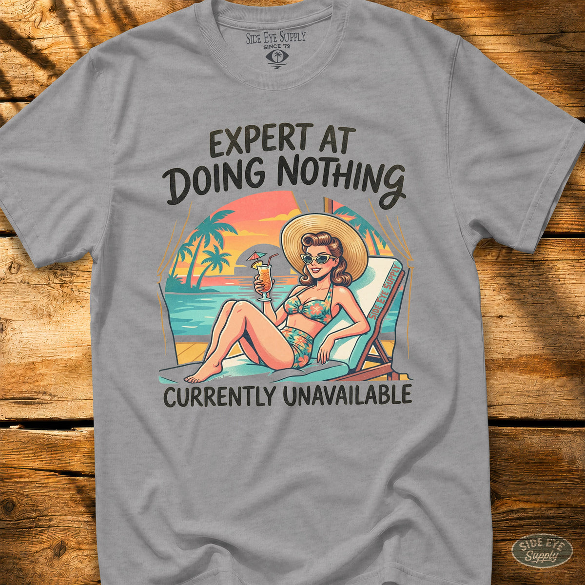 Do Nothing Tee Sport Grey / S - by Side Eye Supply - Surf Beach Life Apparel
