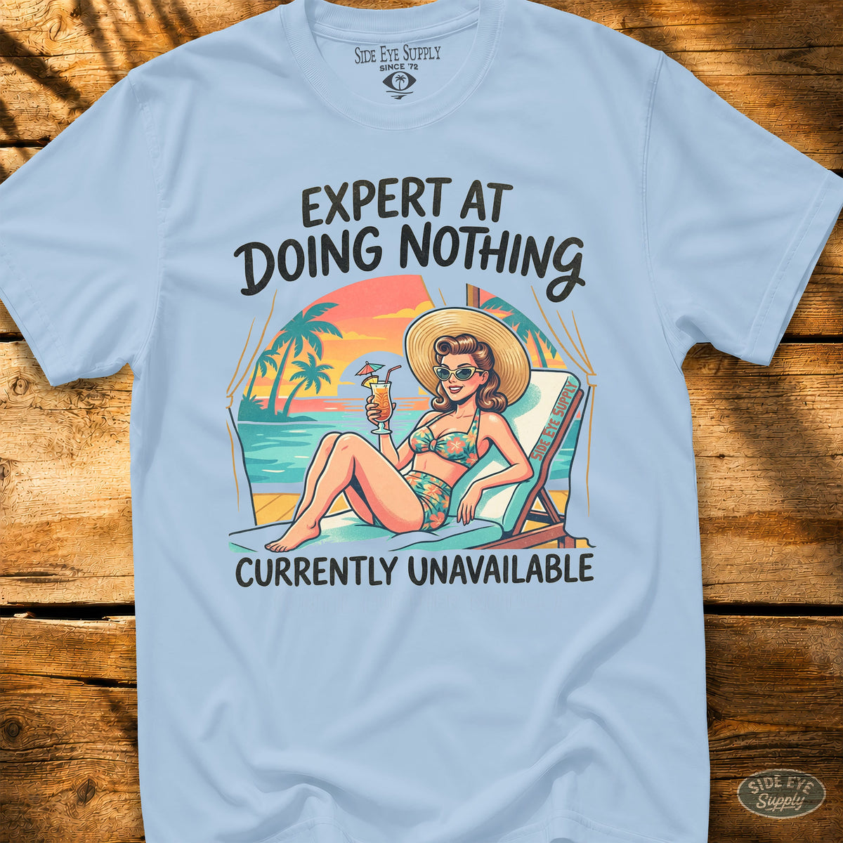 Do Nothing Tee Light Blue / S - by Side Eye Supply - Surf Beach Life Apparel