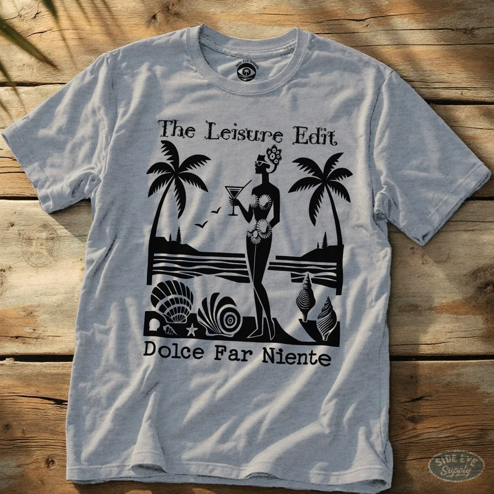 Dolce Far Niente Tee Sport Grey / S - by Side Eye Supply - Surf Beach Life Apparel
