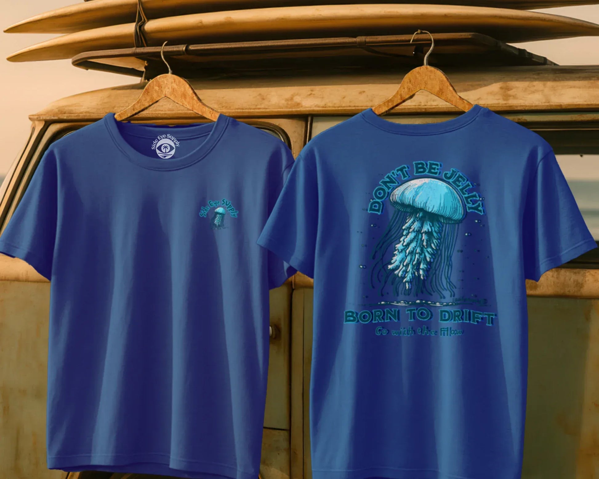 Don't Be Jelly Tee Royal / S - by Side Eye Supply - Surf Beach Life Apparel