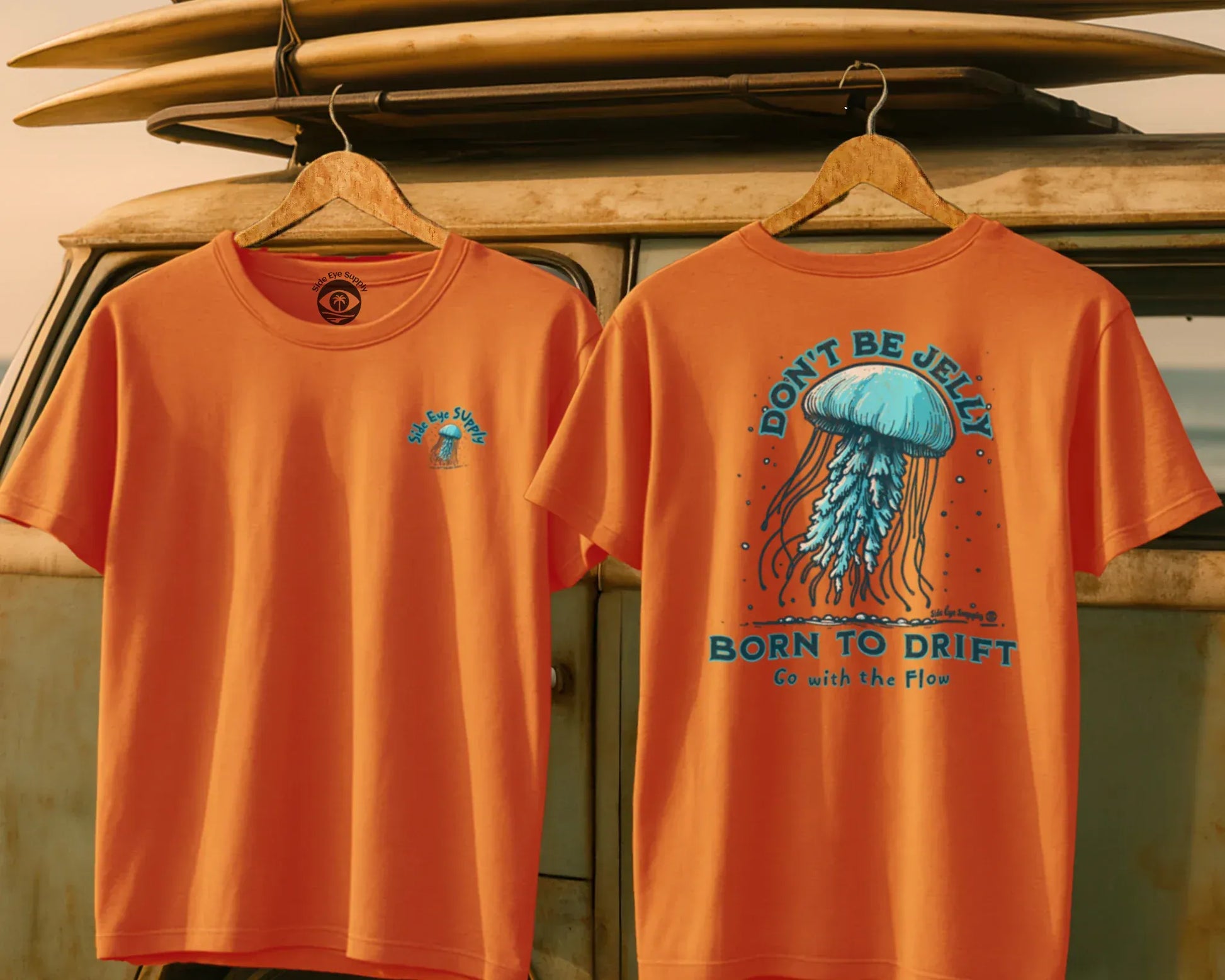 Don't Be Jelly Tee Orange / S - by Side Eye Supply - Surf Beach Life Apparel