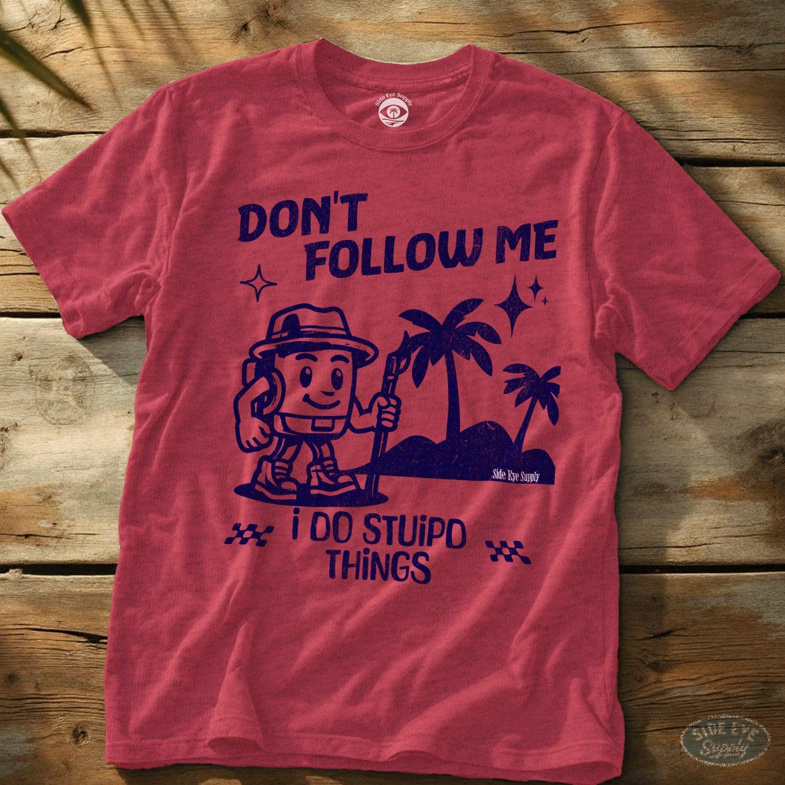 Don't Follow Tee Heather Red / S - by Side Eye Supply - Surf Beach Life Apparel