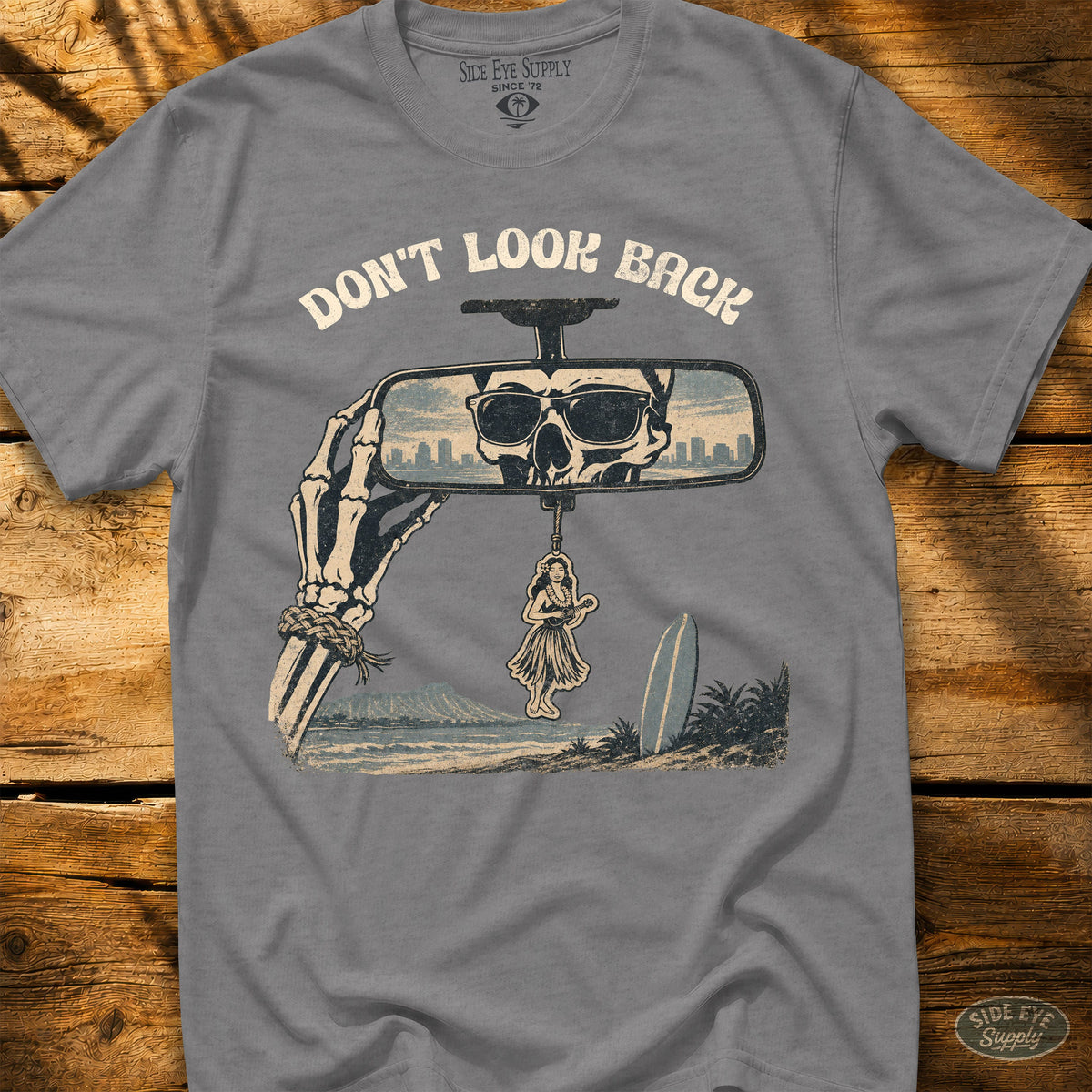 Don't Look Back Tee Sport Grey / S - by Side Eye Supply - Surf Beach Life Apparel