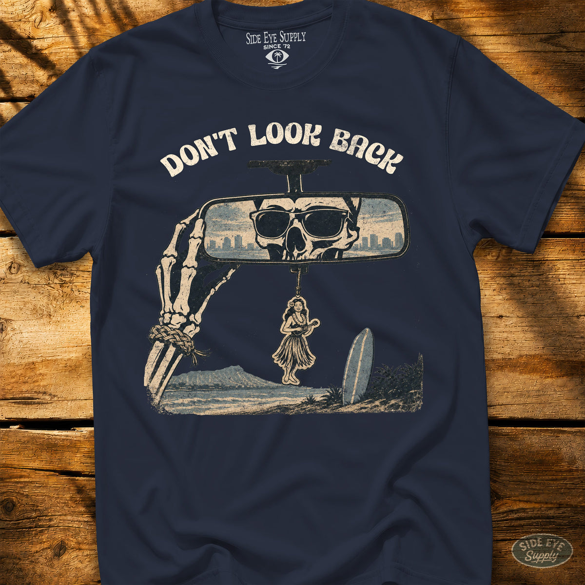 Don't Look Back Tee Navy / S - by Side Eye Supply - Surf Beach Life Apparel