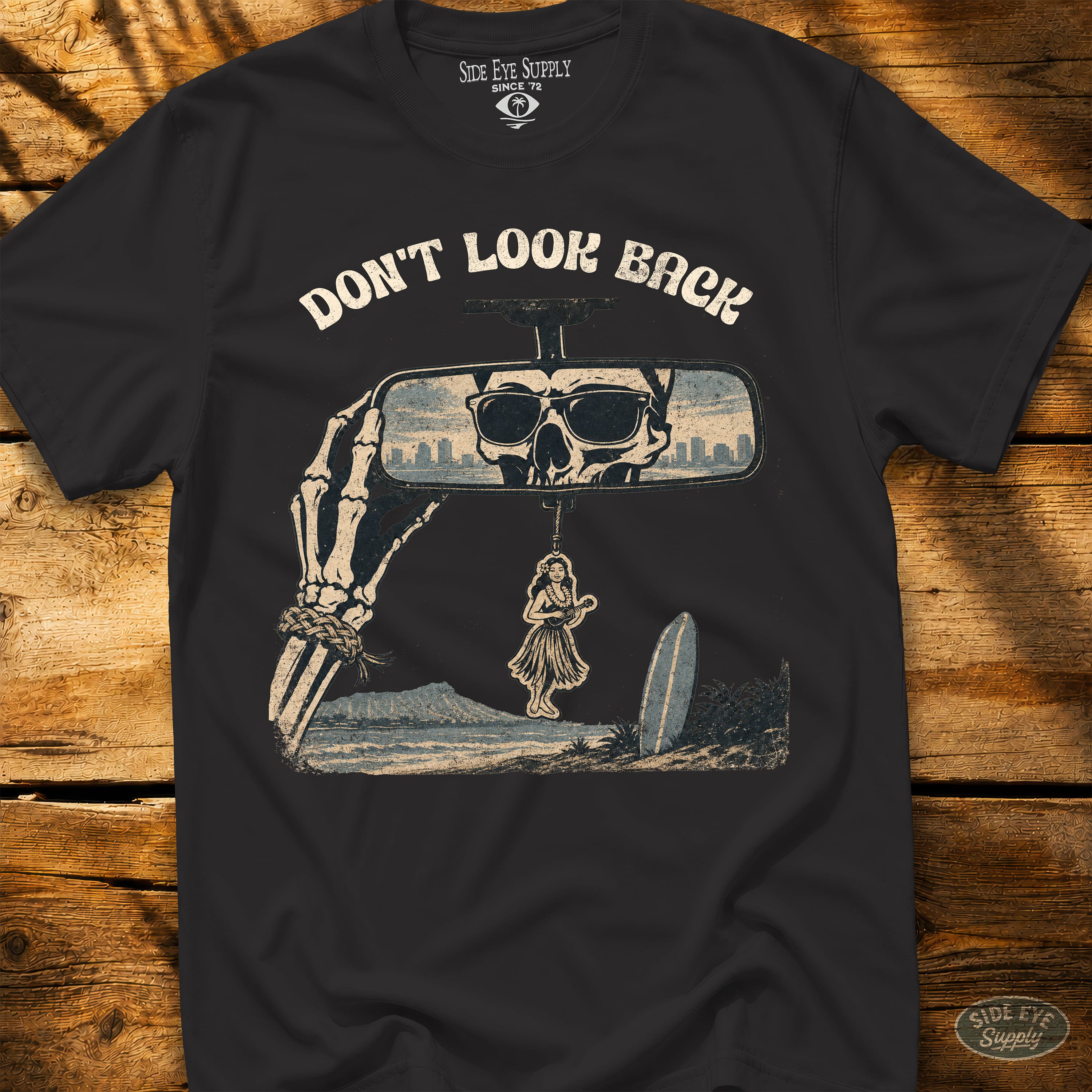 Don't Look Back Tee Black / S - by Side Eye Supply - Surf Beach Life Apparel