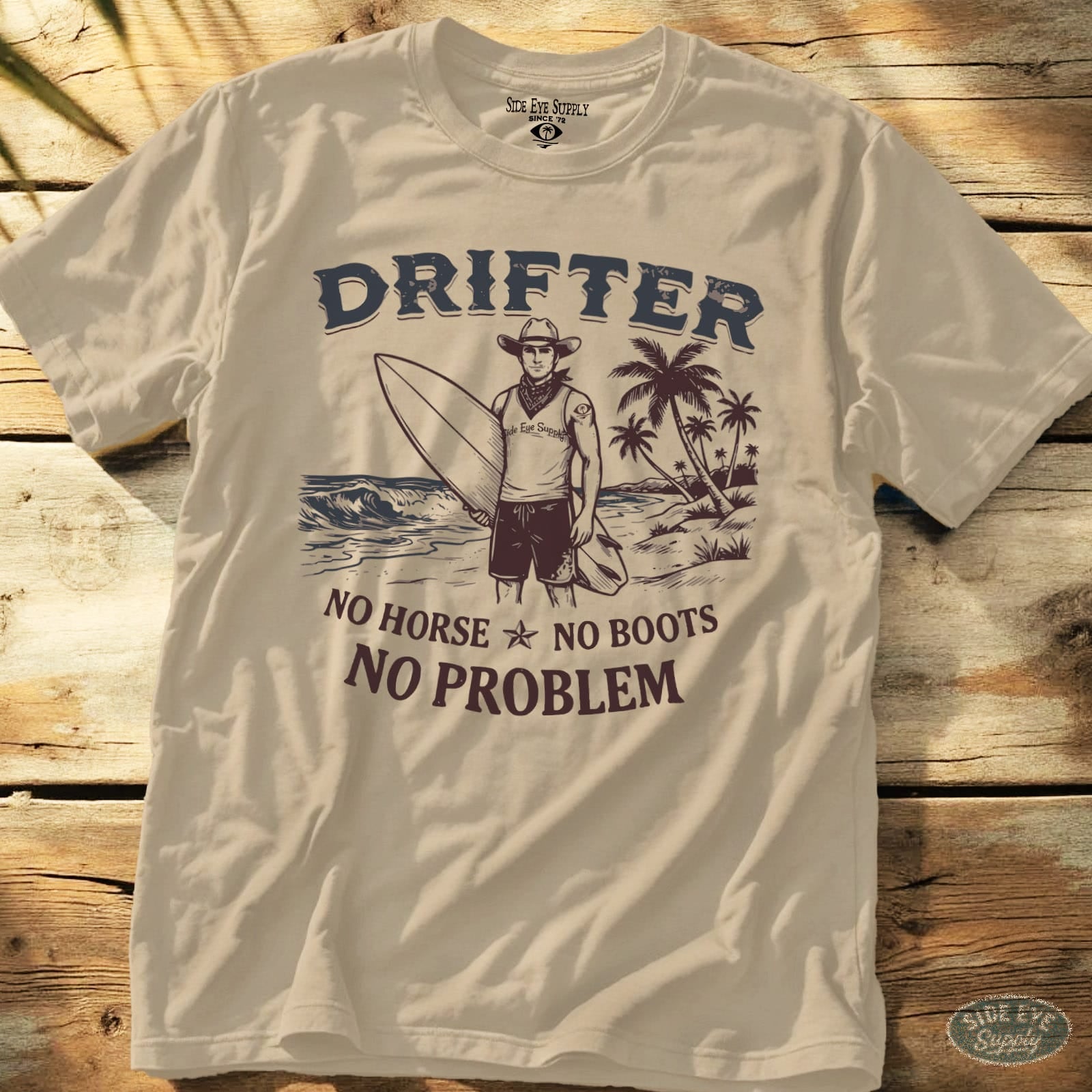Drifter Tee Sand / S - by Side Eye Supply - Surf Beach Life Apparel
