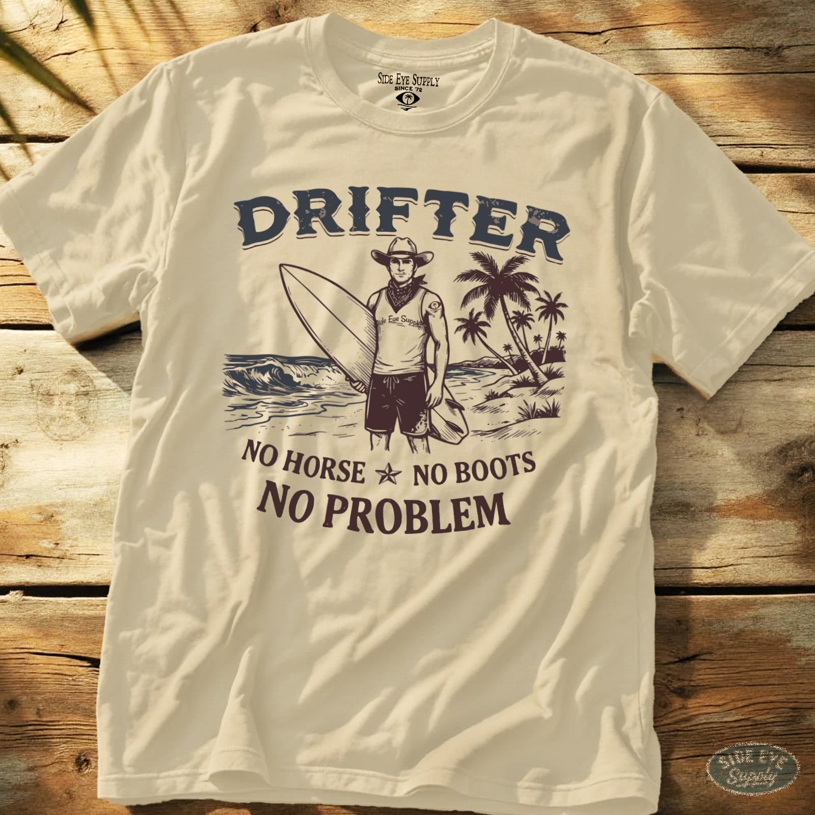 Drifter Tee Natural / S - by Side Eye Supply - Surf Beach Life Apparel