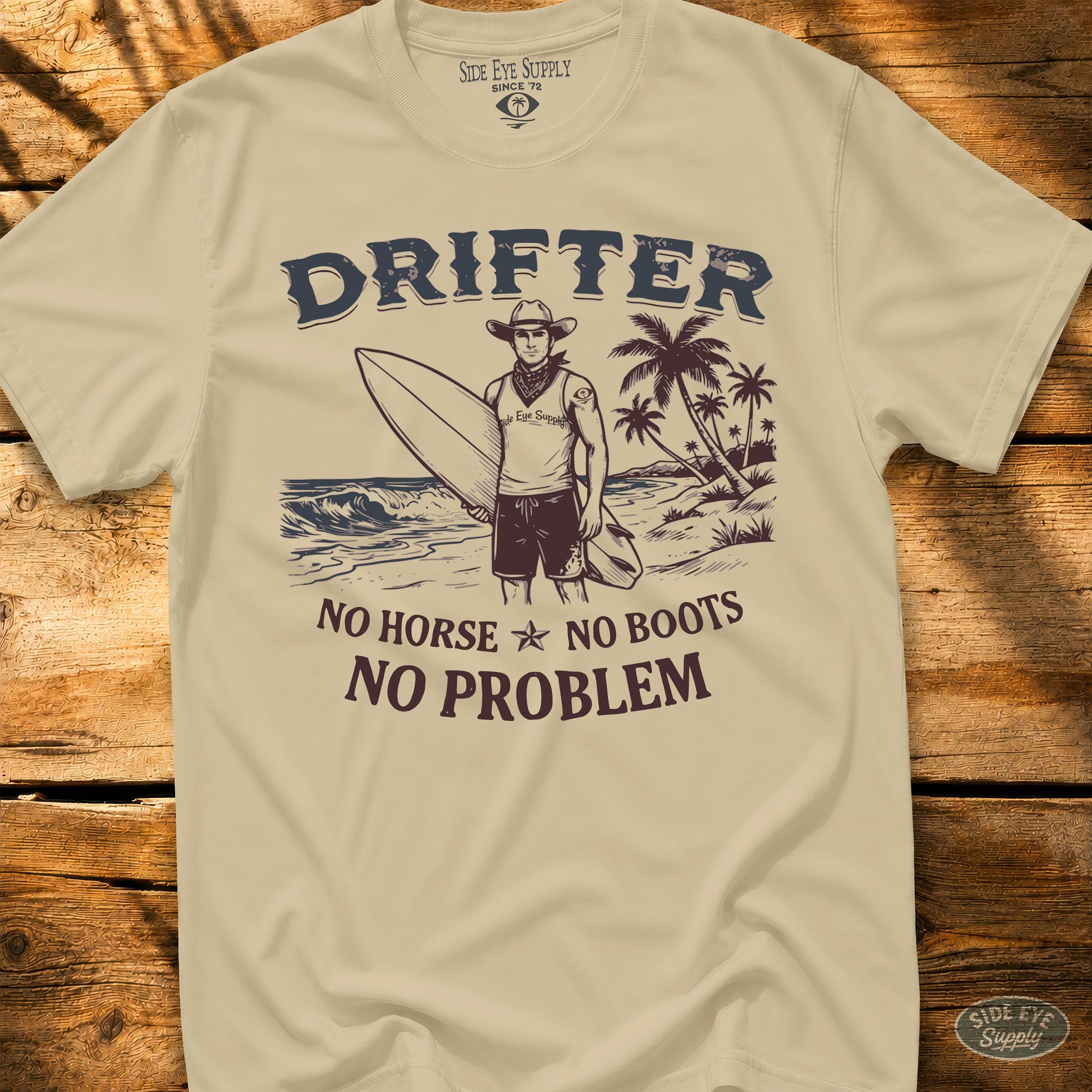 Drifter Tee Sand / S - by Side Eye Supply - Surf Beach Life Apparel