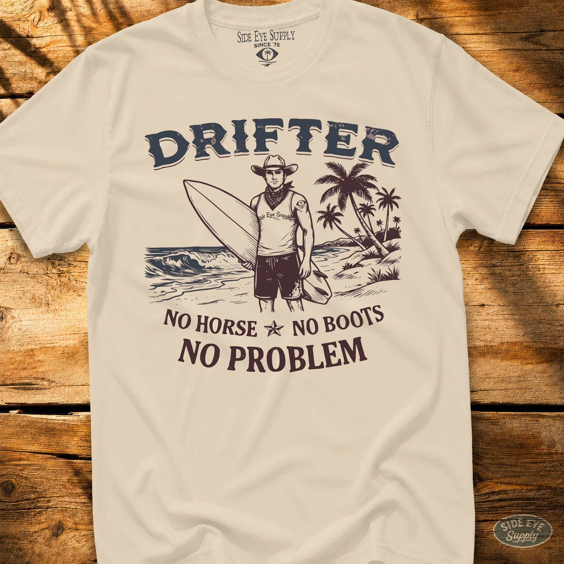 Drifter Tee Natural / S - by Side Eye Supply - Surf Beach Life Apparel