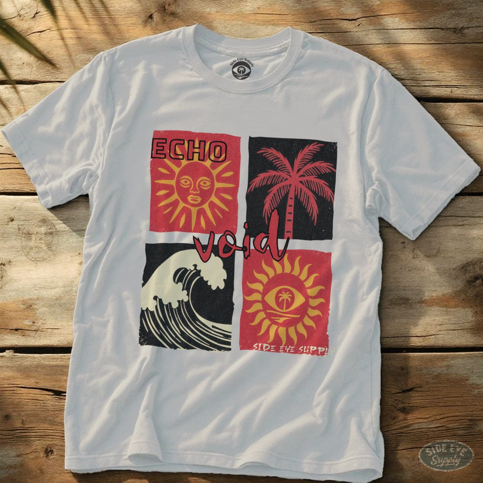 Echo Void Tee White / S - by Side Eye Supply - Surf Beach Life Apparel
