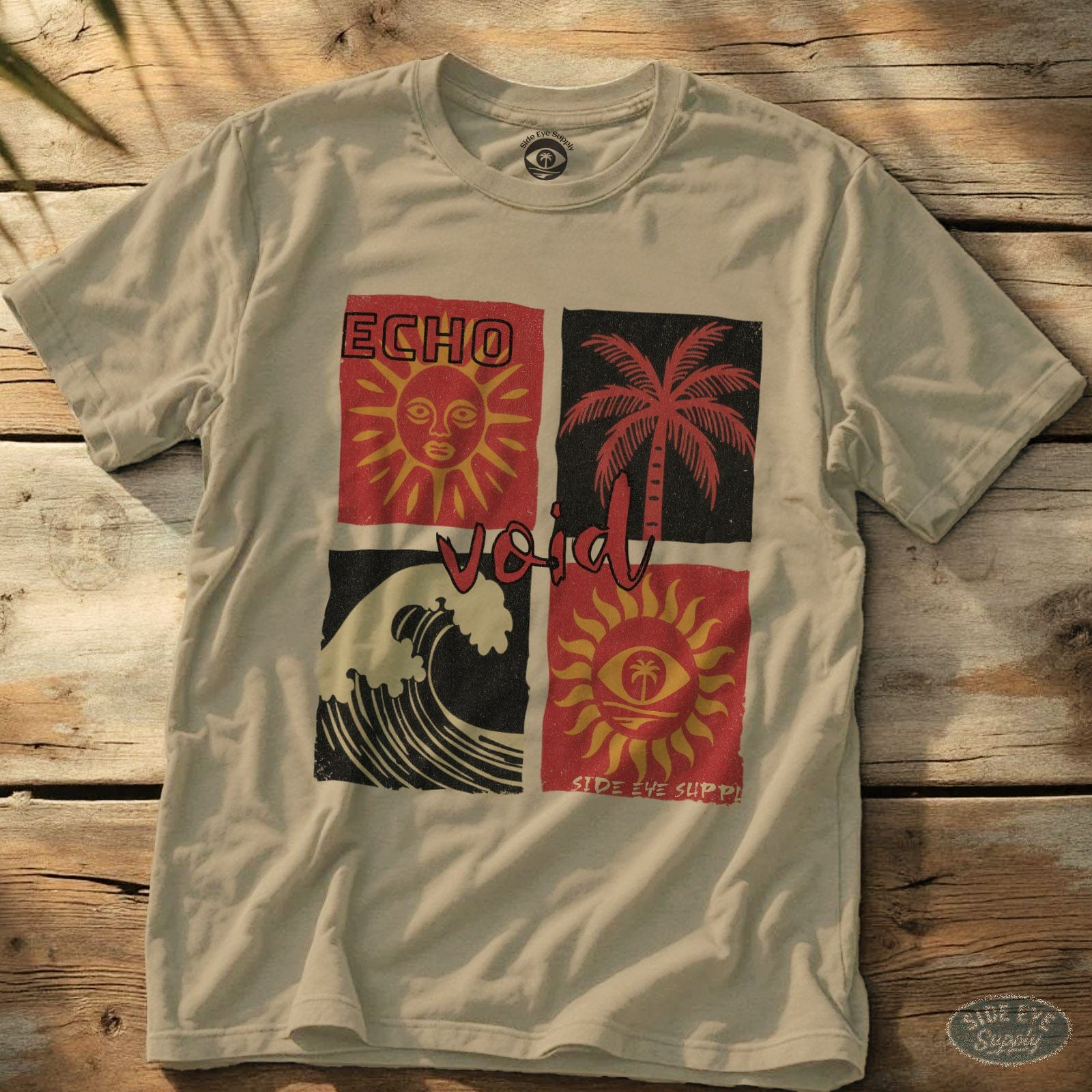 Echo Void Tee Sand / S - by Side Eye Supply - Surf Beach Life Apparel