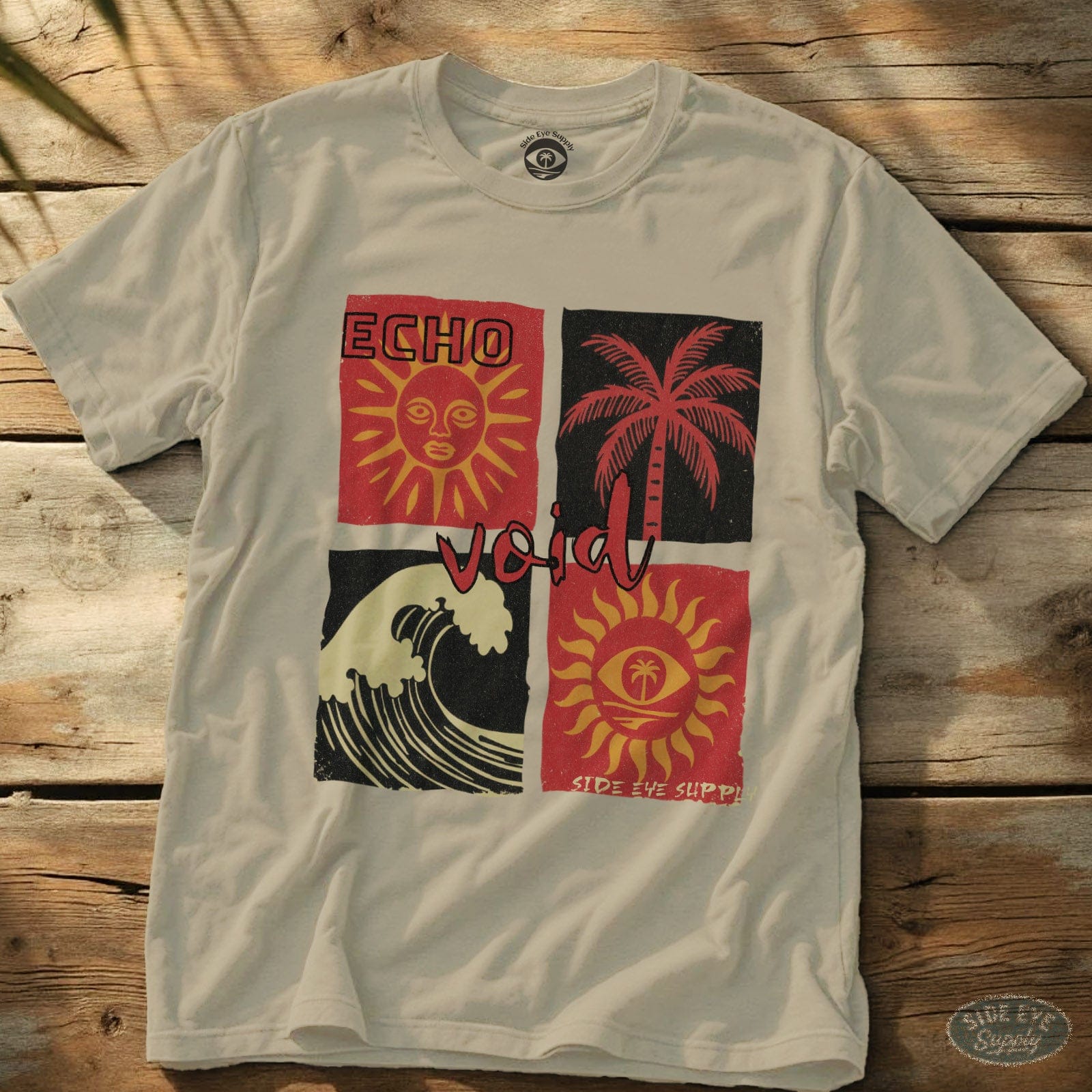 Echo Void Tee Natural / S - by Side Eye Supply - Surf Beach Life Apparel
