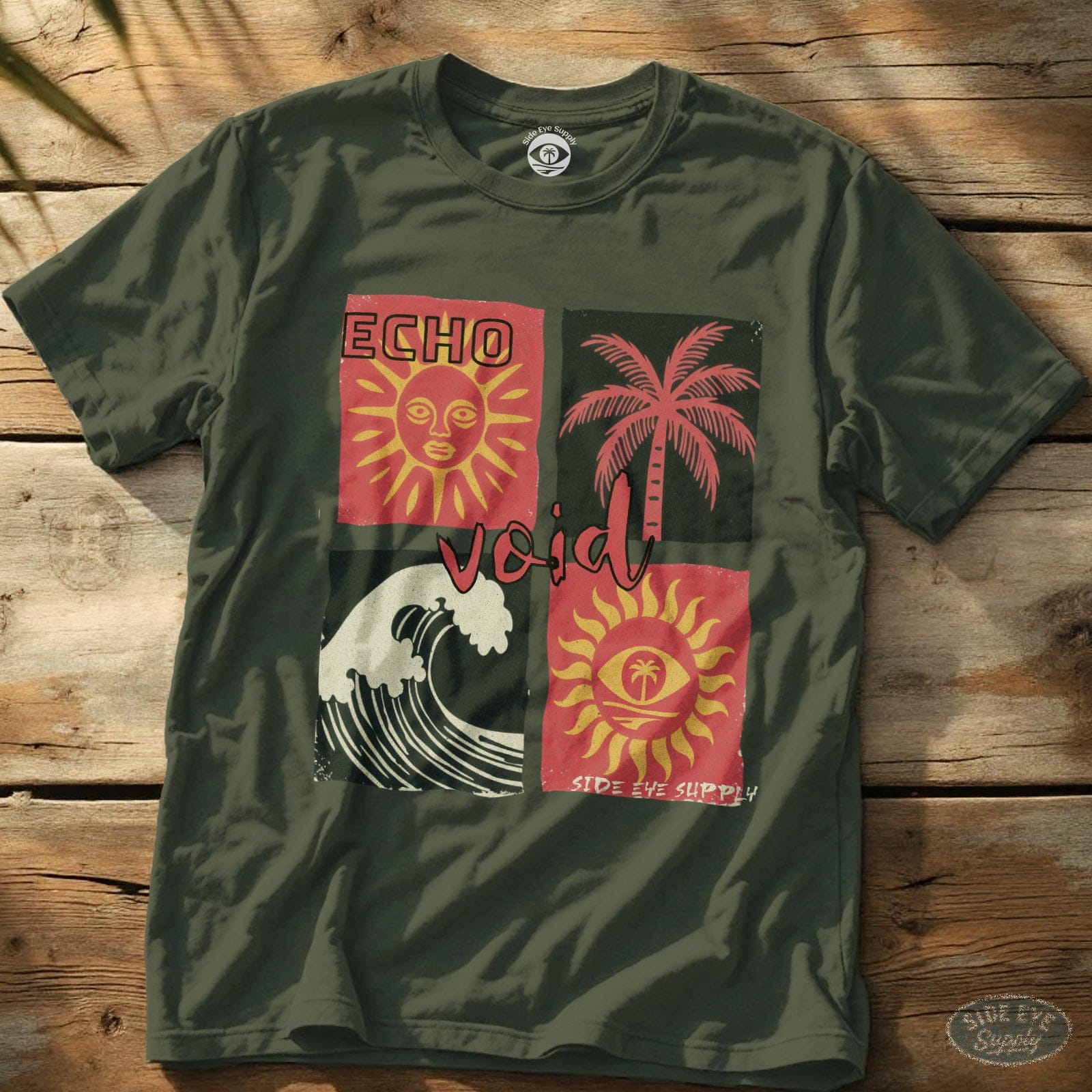 Echo Void Tee Military Green / S - by Side Eye Supply - Surf Beach Life Apparel