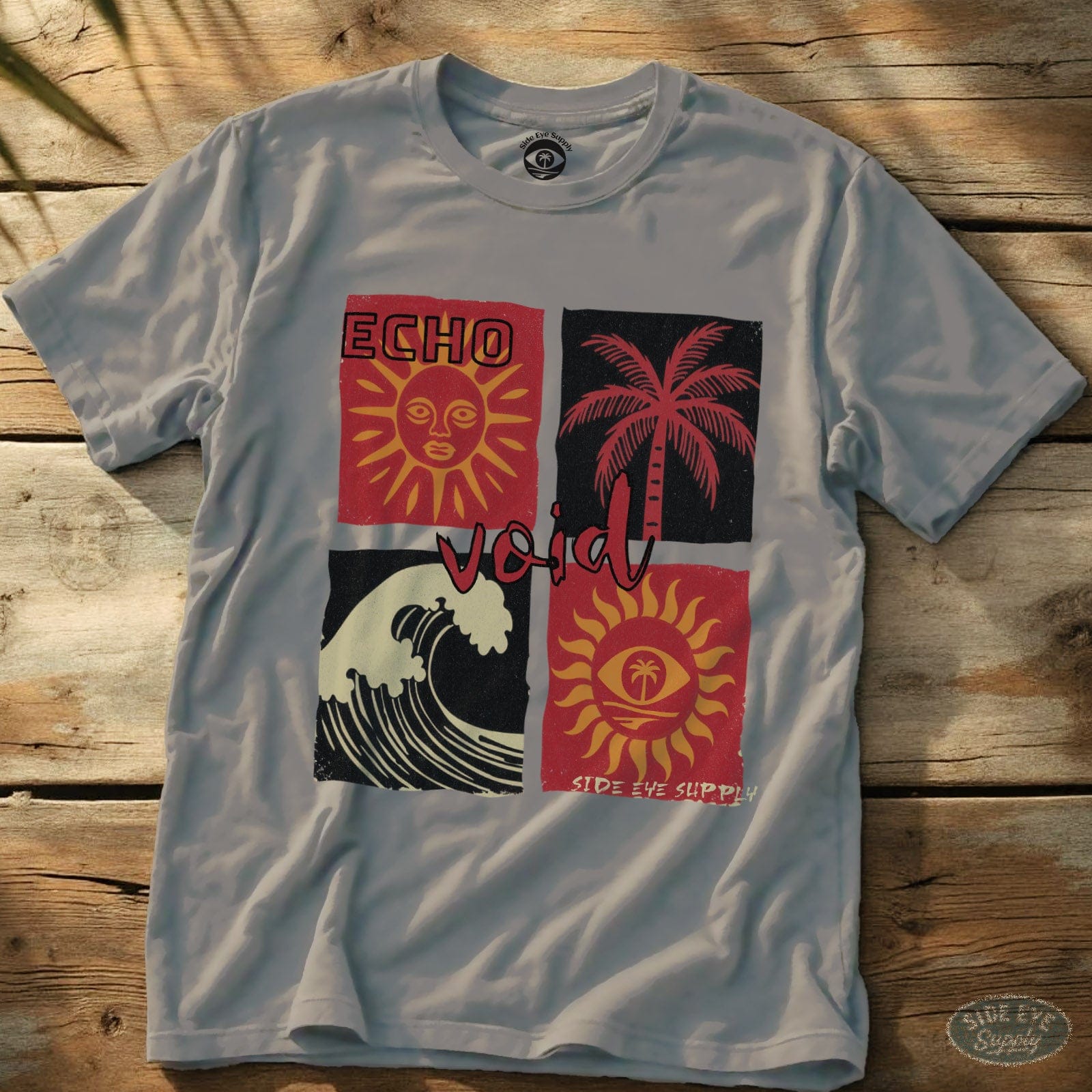 Echo Void Tee Ice Grey / S - by Side Eye Supply - Surf Beach Life Apparel