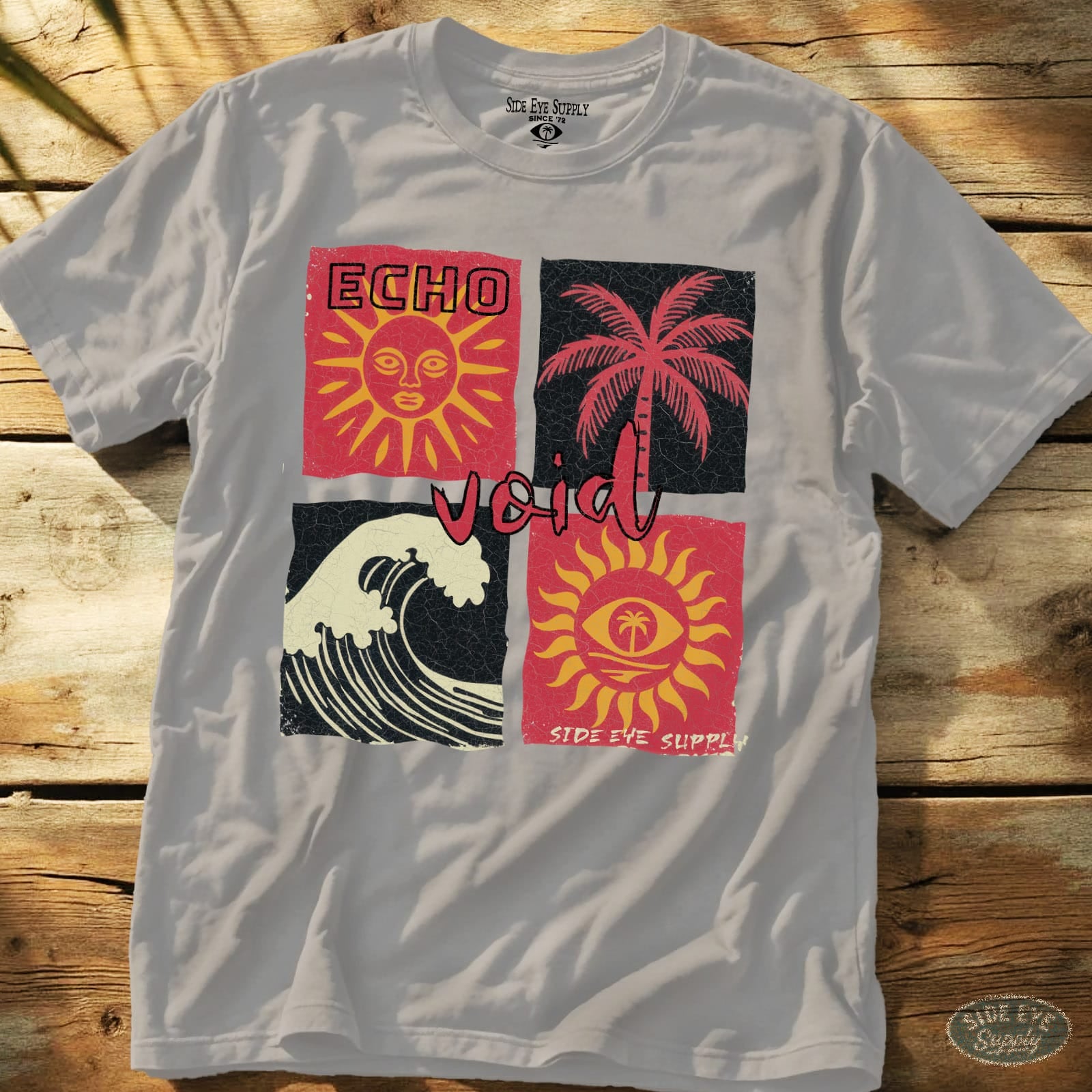 Echo Void Tee Ice Grey / S - by Side Eye Supply - Surf Beach Life Apparel