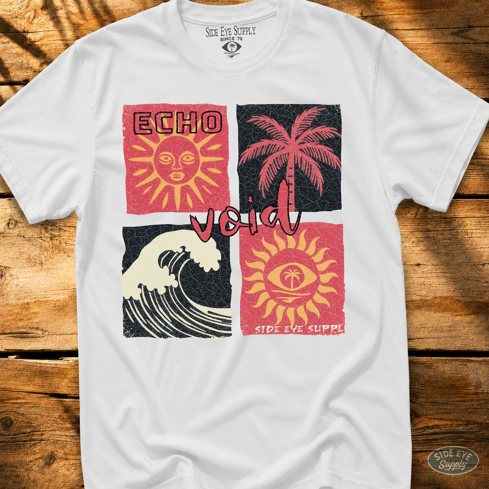 Echo Void Tee White / S - by Side Eye Supply - Surf Beach Life Apparel