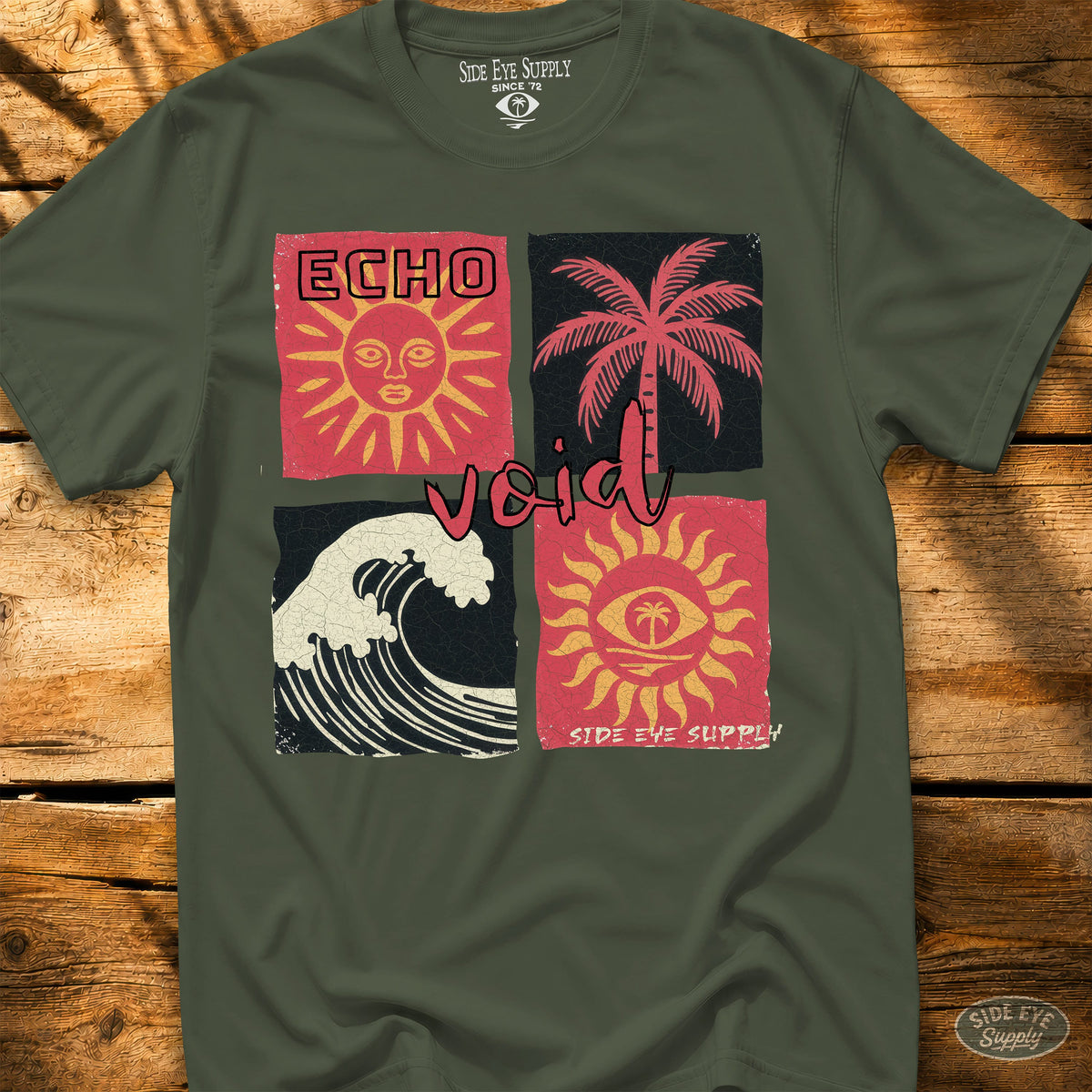 Echo Void Tee Military Green / S - by Side Eye Supply - Surf Beach Life Apparel