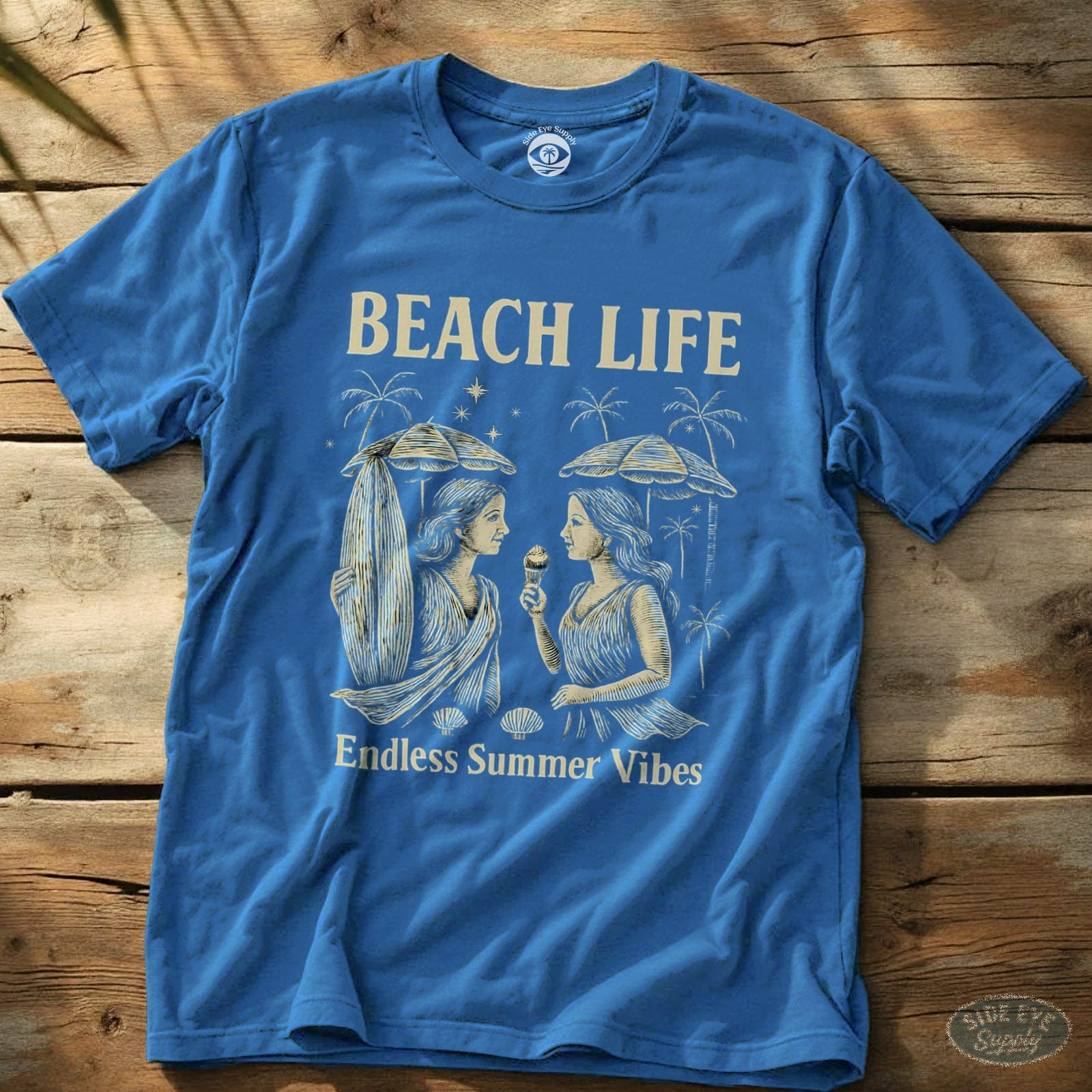 Endless Summer Vibes Tee Royal / S - by Side Eye Supply - Surf Beach Life Apparel