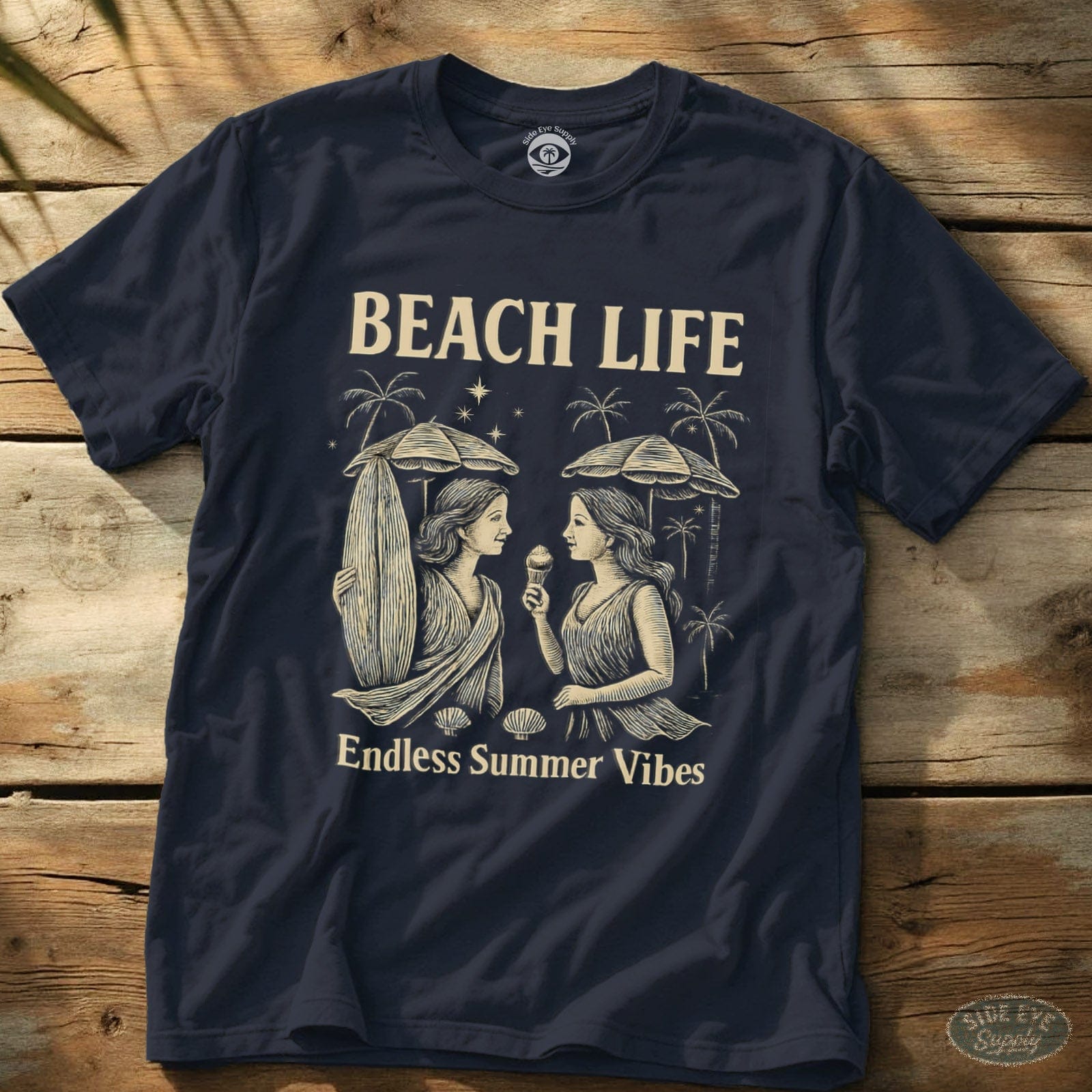 Endless Summer Vibes Tee Navy / S - by Side Eye Supply - Surf Beach Life Apparel