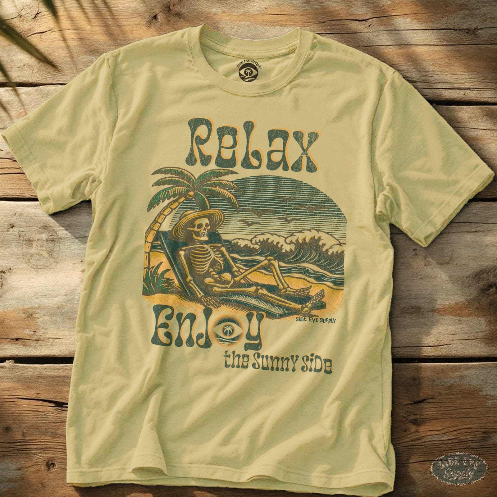 Enjoy the Sunny Side Tee (Orange Dream Edition) Cornsilk / S - by Side Eye Supply - Surf Beach Life Apparel