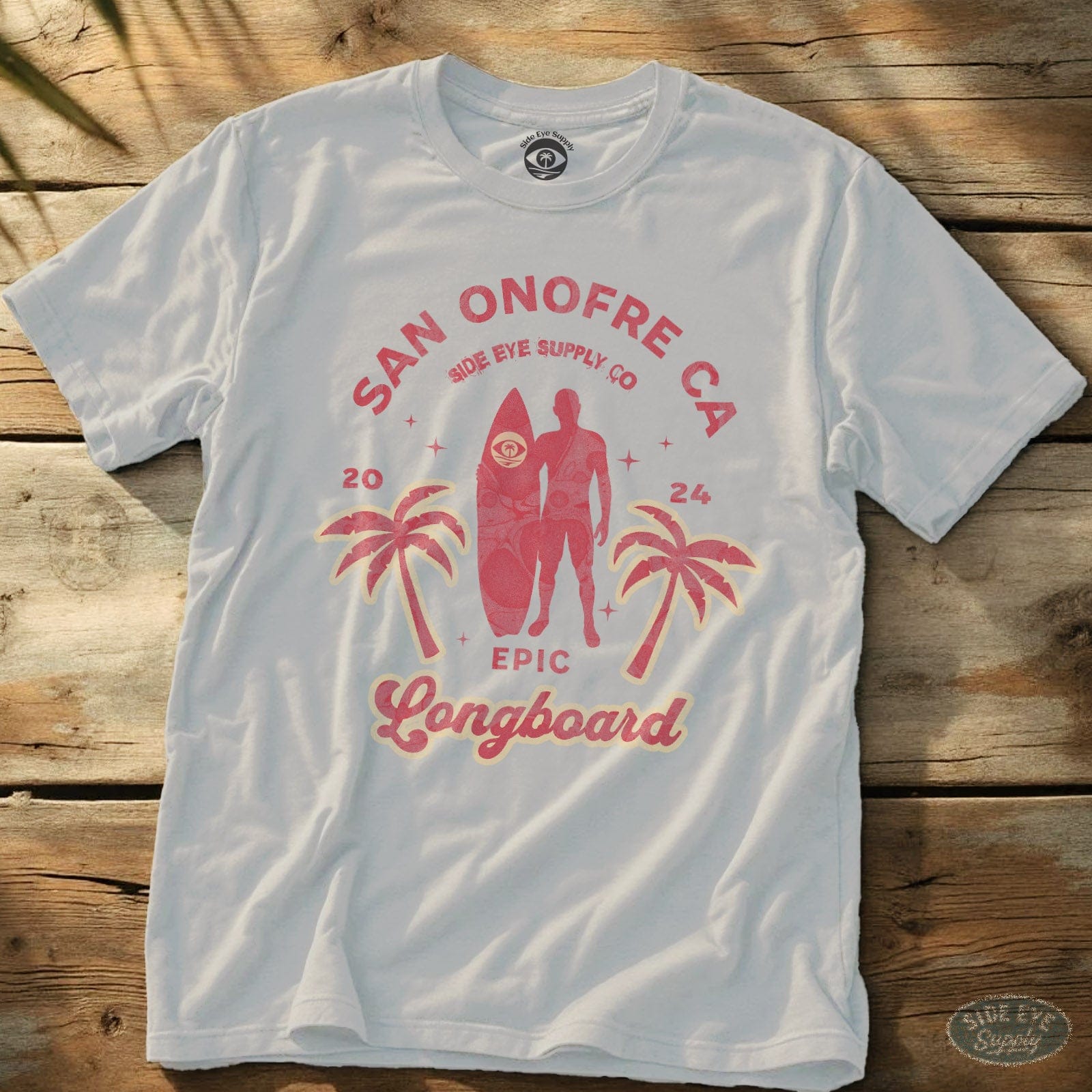 Epic Longboard Tee White / S - by Side Eye Supply - Surf Beach Life Apparel