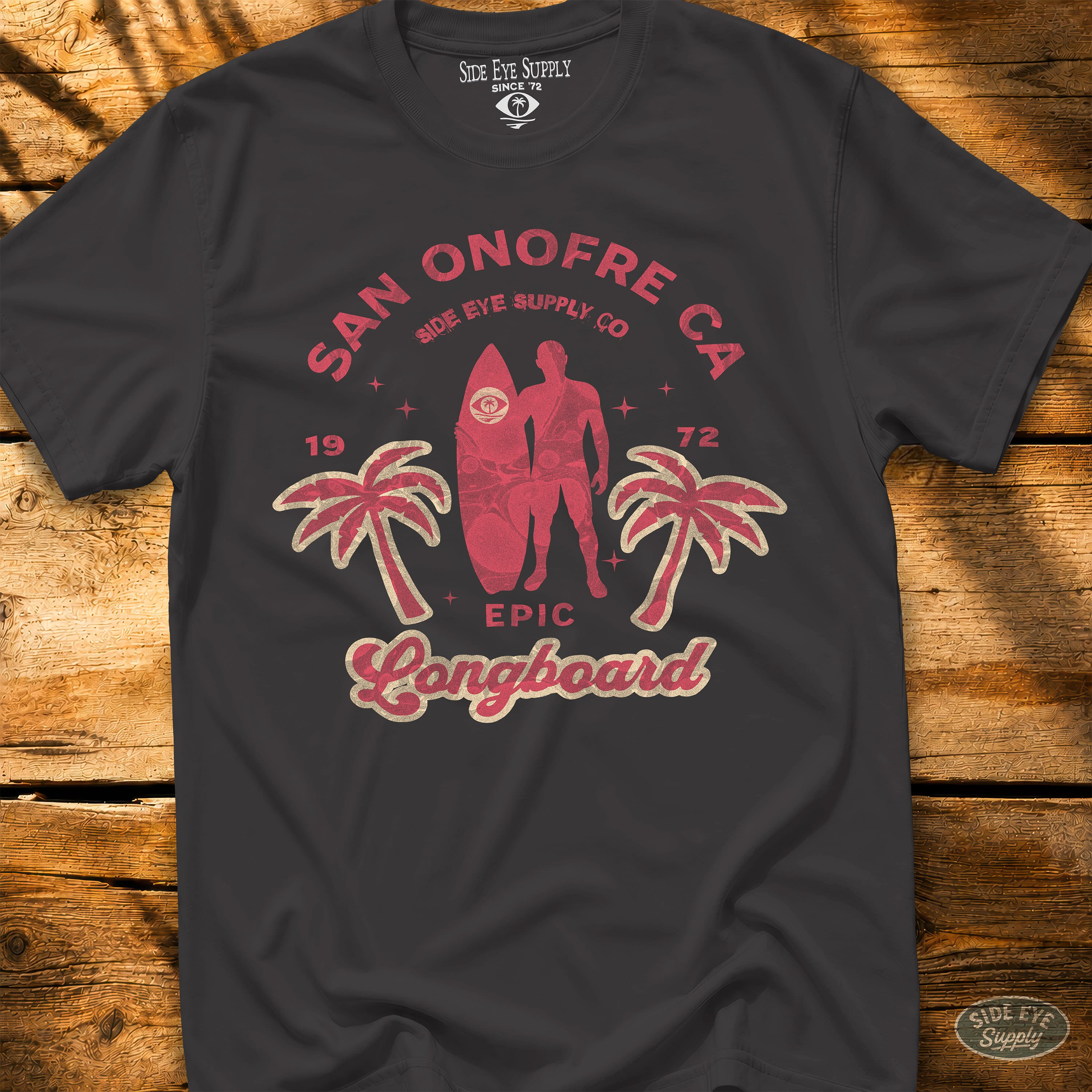Epic Longboard Tee Black / S - by Side Eye Supply - Surf Beach Life Apparel