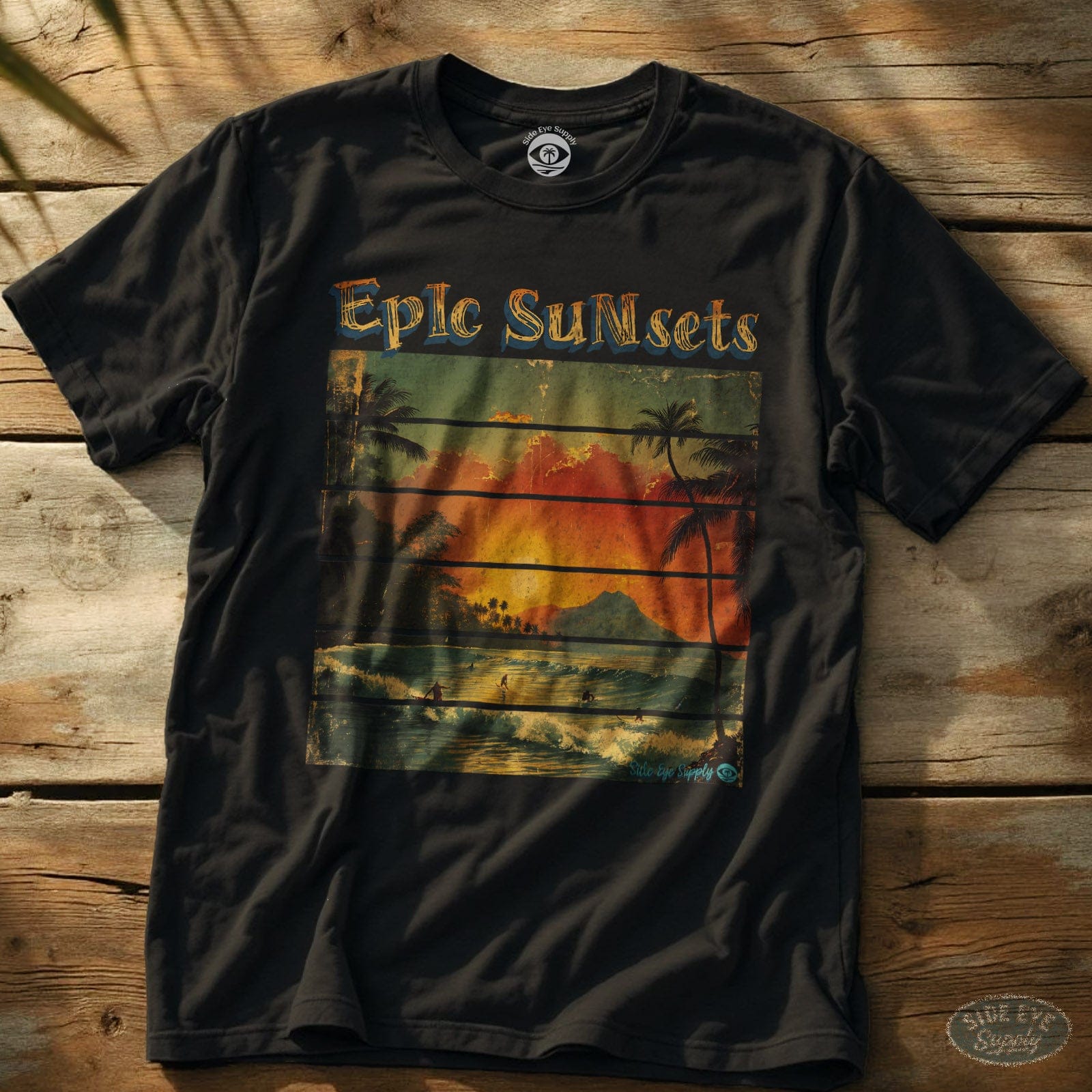 Epic Sunsets Tee Black / S - by Side Eye Supply - Surf Beach Life Apparel