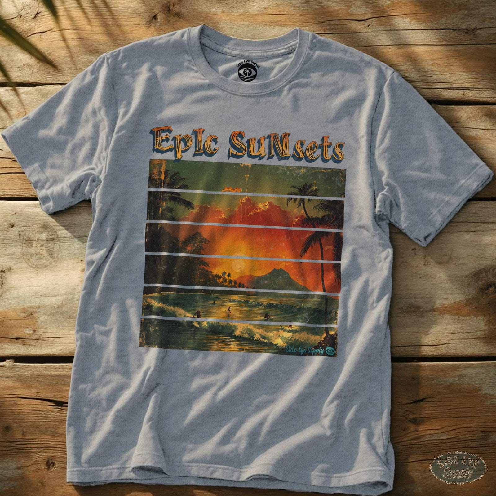 Epic Sunsets Tee Sport Grey / S - by Side Eye Supply - Surf Beach Life Apparel