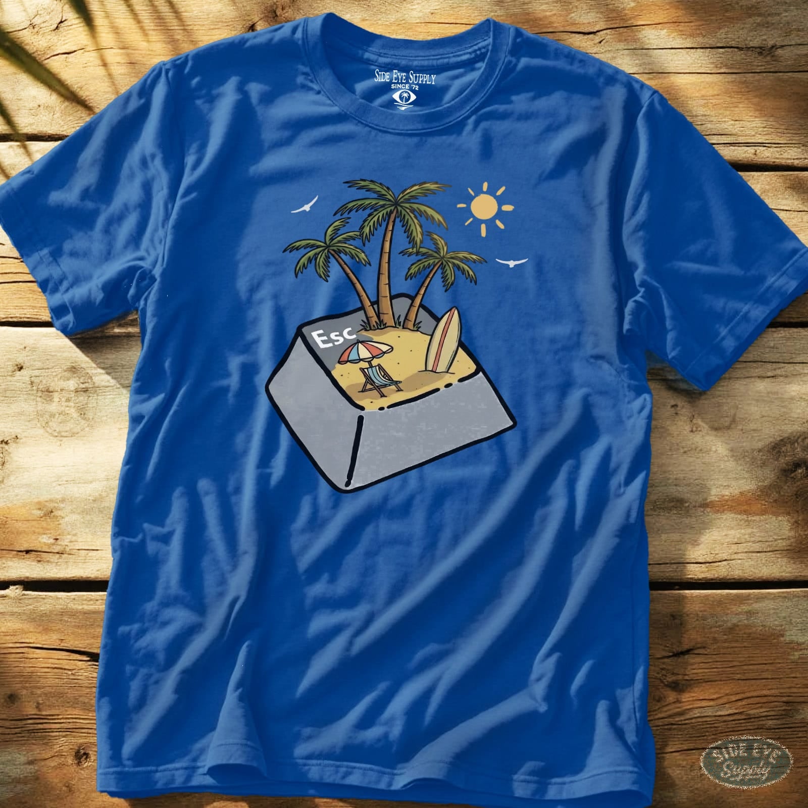 ESC Tee Royal / S - by Side Eye Supply - Surf Beach Life Apparel