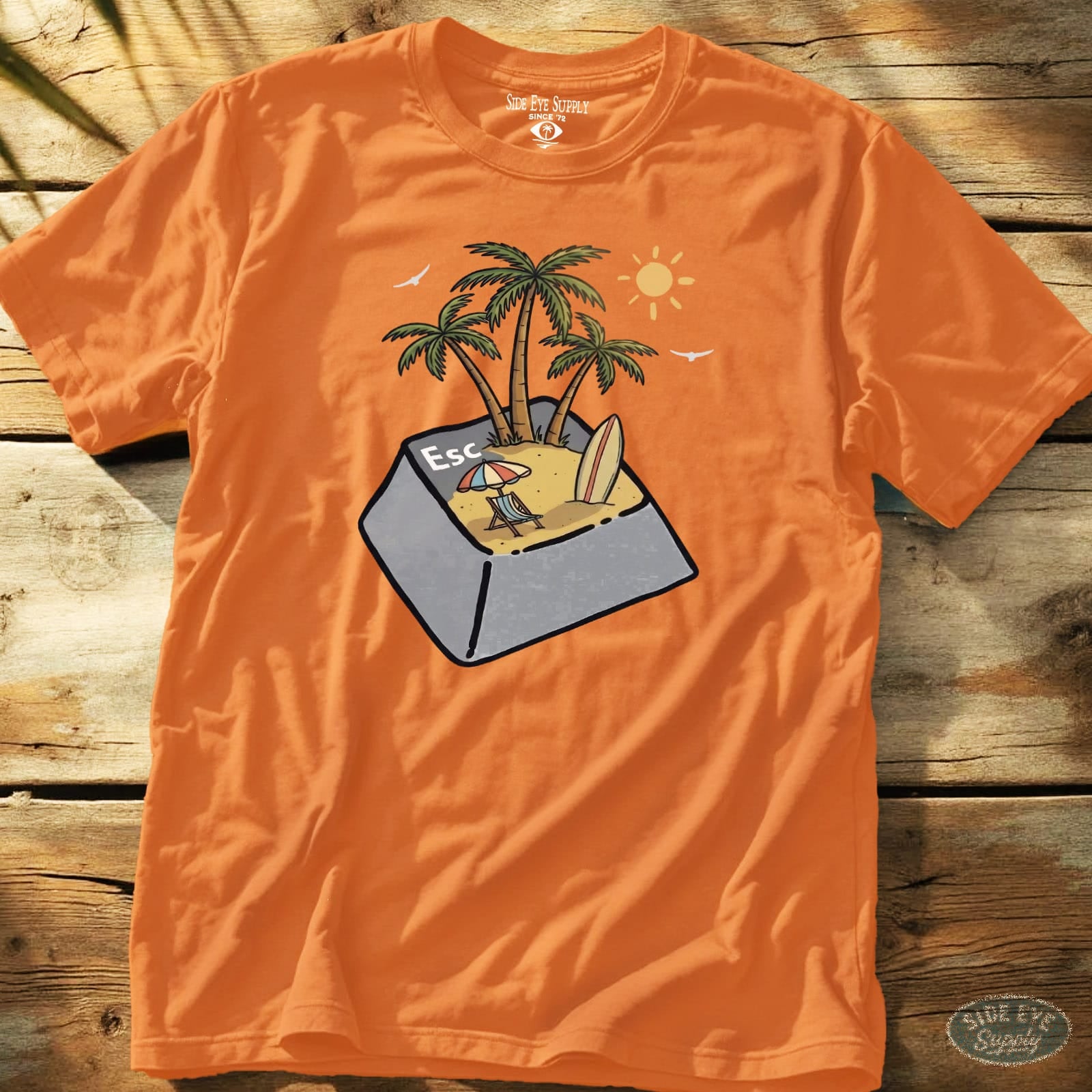 ESC Tee Orange / S - by Side Eye Supply - Surf Beach Life Apparel