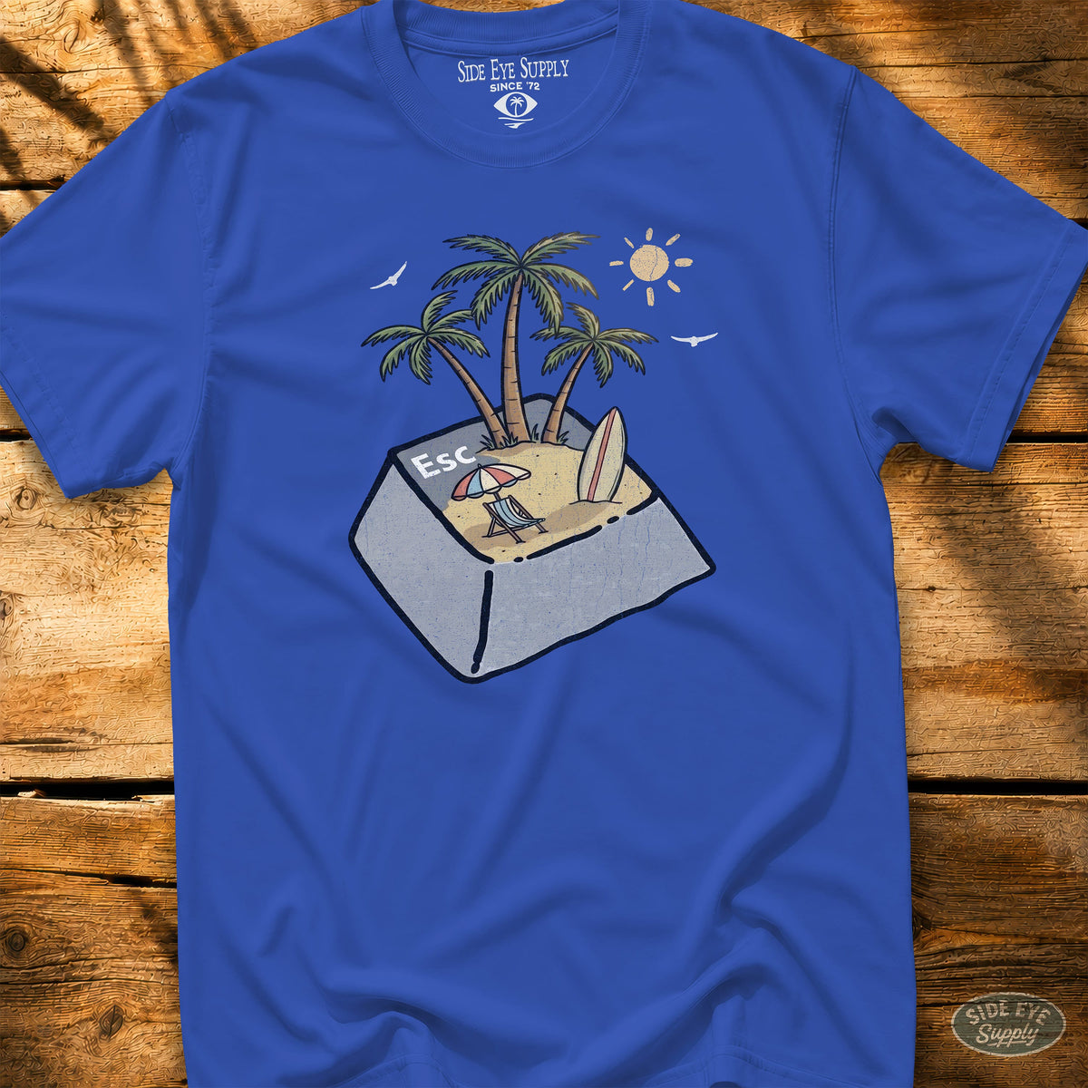 ESC Tee Royal / S - by Side Eye Supply - Surf Beach Life Apparel