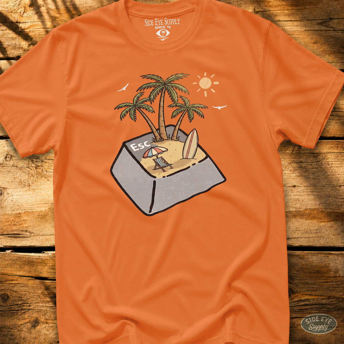 ESC Tee Orange / S - by Side Eye Supply - Surf Beach Life Apparel