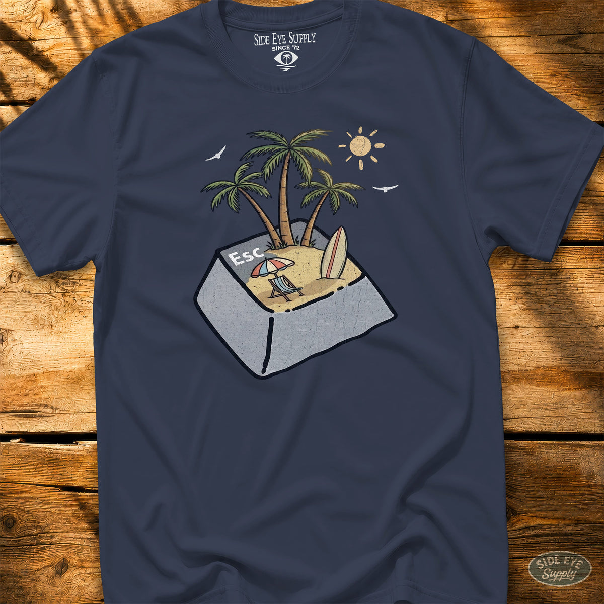 ESC Tee Navy / S - by Side Eye Supply - Surf Beach Life Apparel