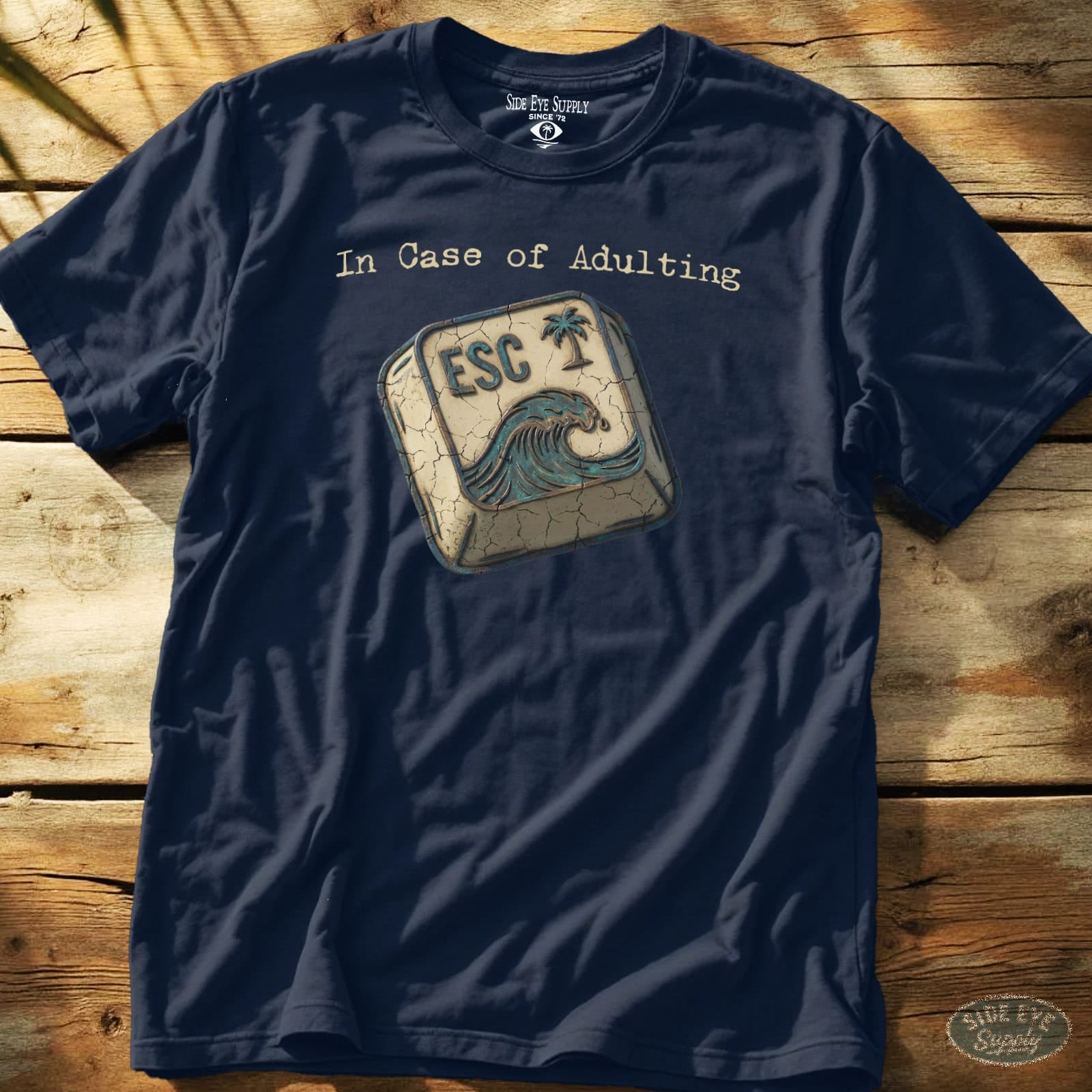 Escape Tee Navy / S - by Side Eye Supply - Surf Beach Life Apparel