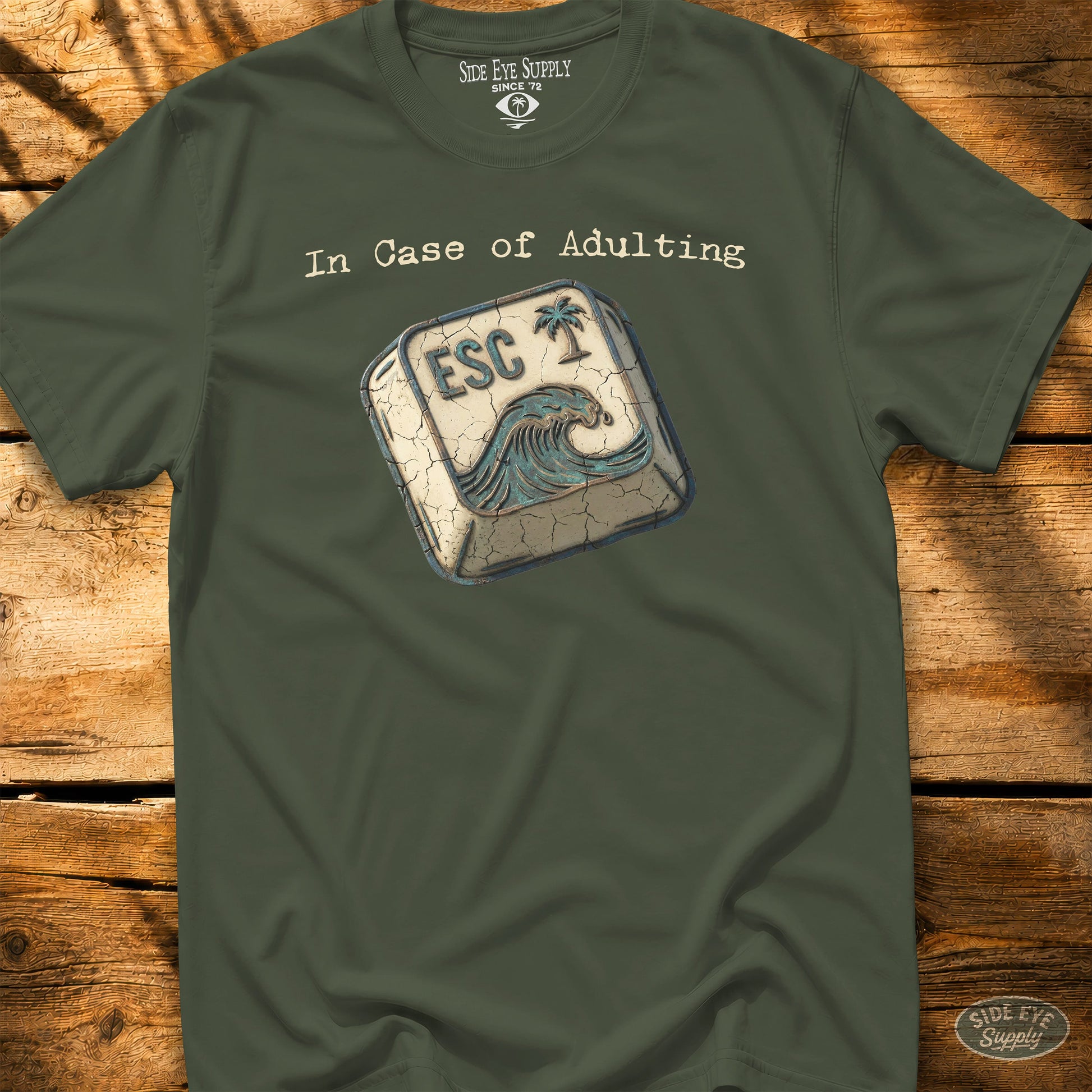 Escape Tee Military Green / S - by Side Eye Supply - Surf Beach Life Apparel
