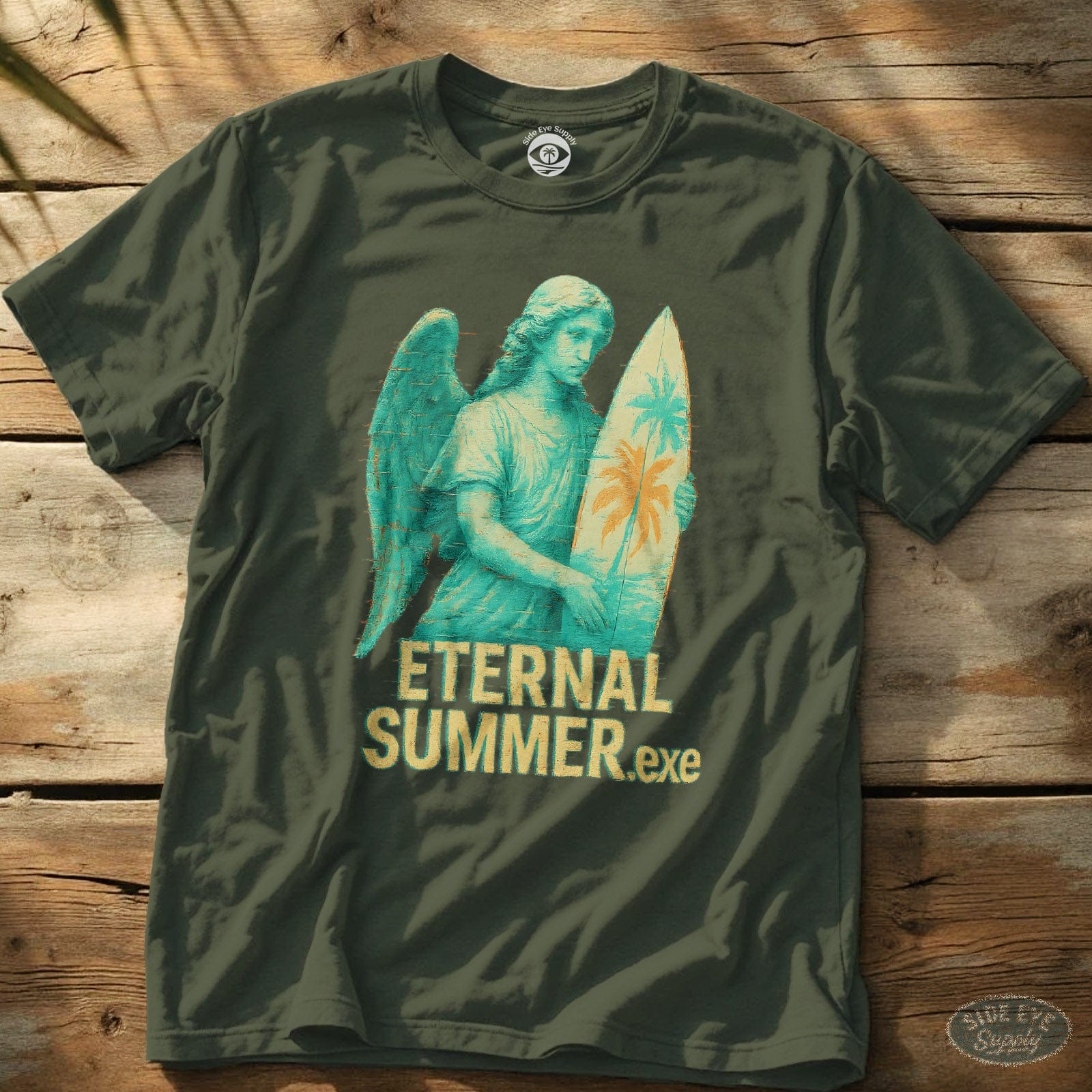 Eternal Summer.exe Tee Military Green / S - by Side Eye Supply - Surf Beach Life Apparel