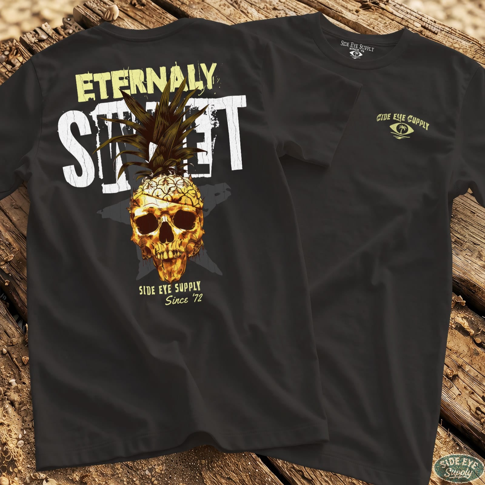 Eternally Sweet Tee Black / S - by Side Eye Supply - Surf Beach Life Apparel