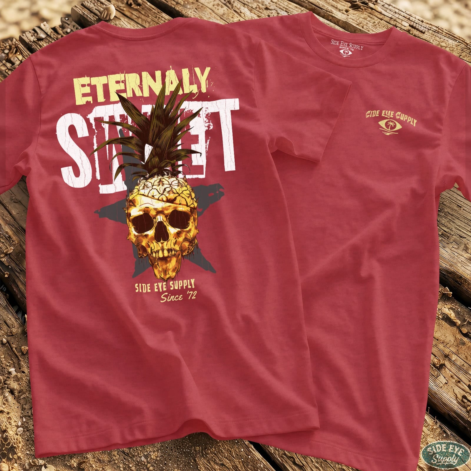 Eternally Sweet Tee Heather Red / S - by Side Eye Supply - Surf Beach Life Apparel