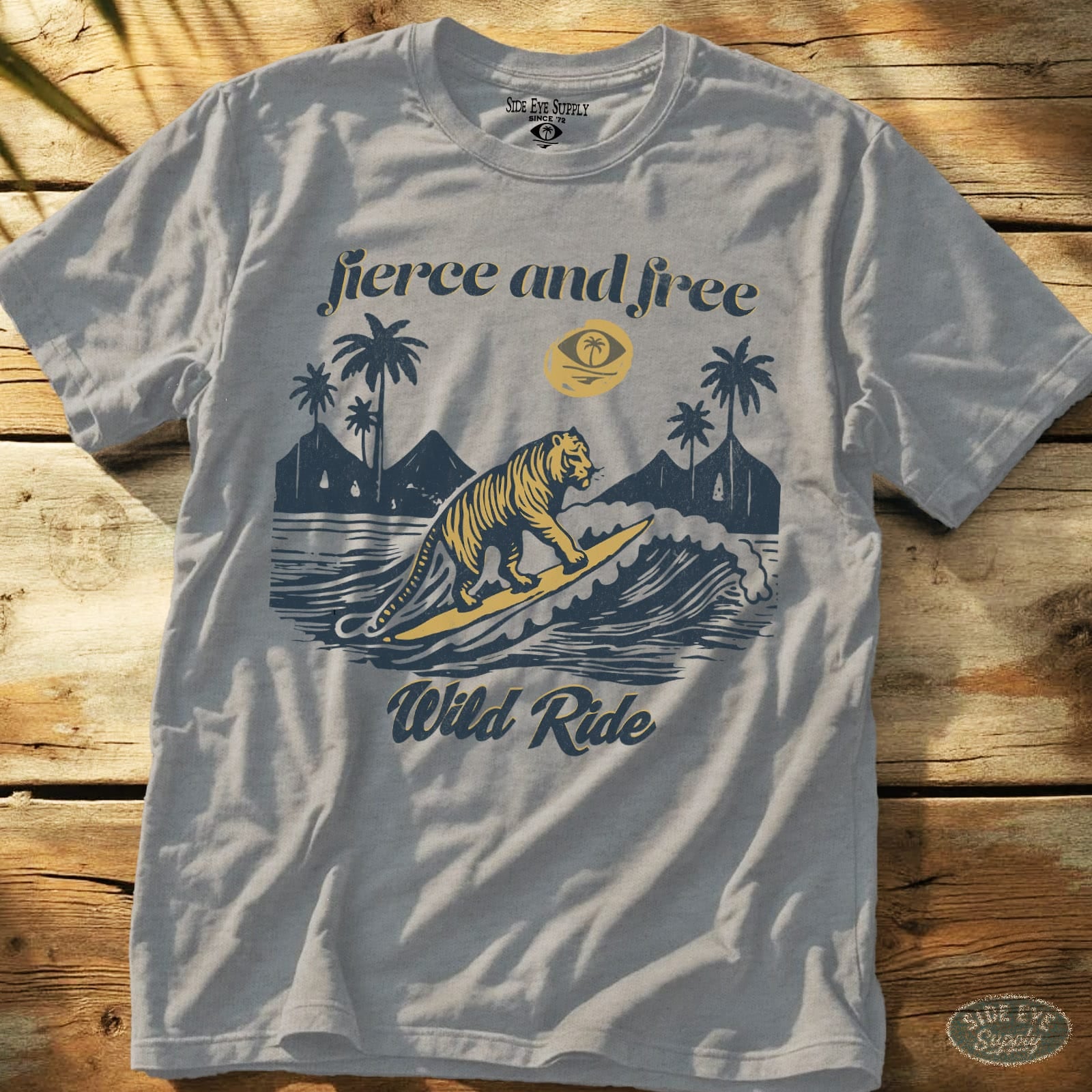 Fierce and Free Tee Sport Grey / S - by Side Eye Supply - Surf Beach Life Apparel