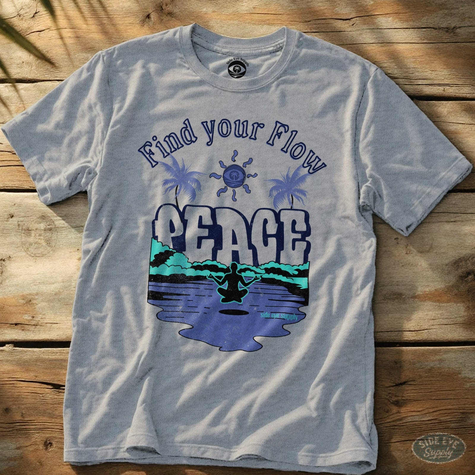 Find Your Flow Tee Sport Grey / S - by Side Eye Supply - Surf Beach Life Apparel