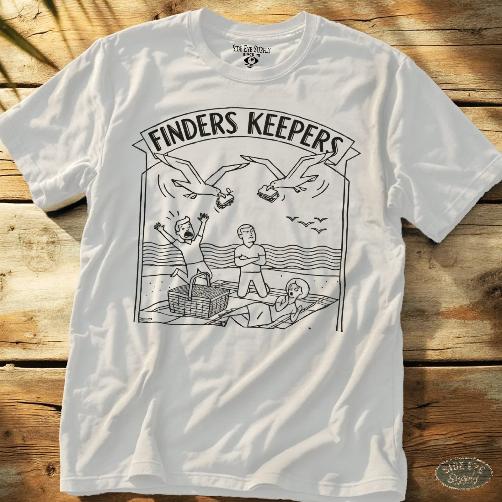 Finders Keepers Tee White / S - by Side Eye Supply - Surf Beach Life Apparel