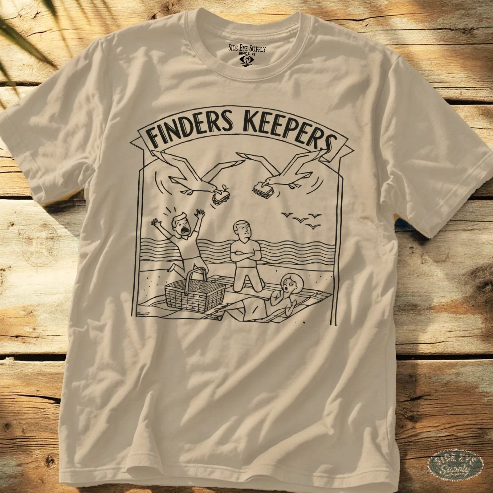 Finders Keepers Tee Sand / S - by Side Eye Supply - Surf Beach Life Apparel