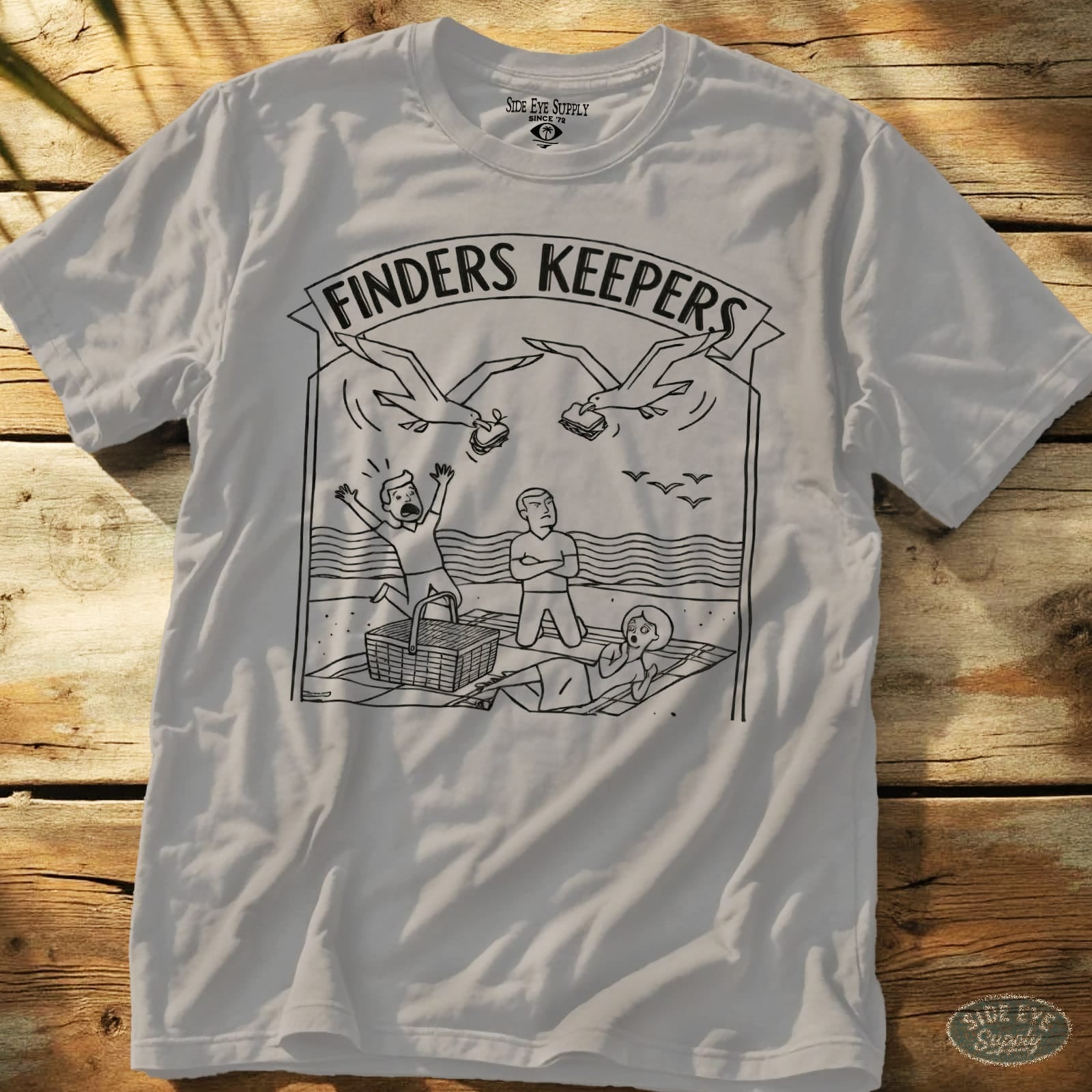Finders Keepers Tee Ice Grey / S - by Side Eye Supply - Surf Beach Life Apparel