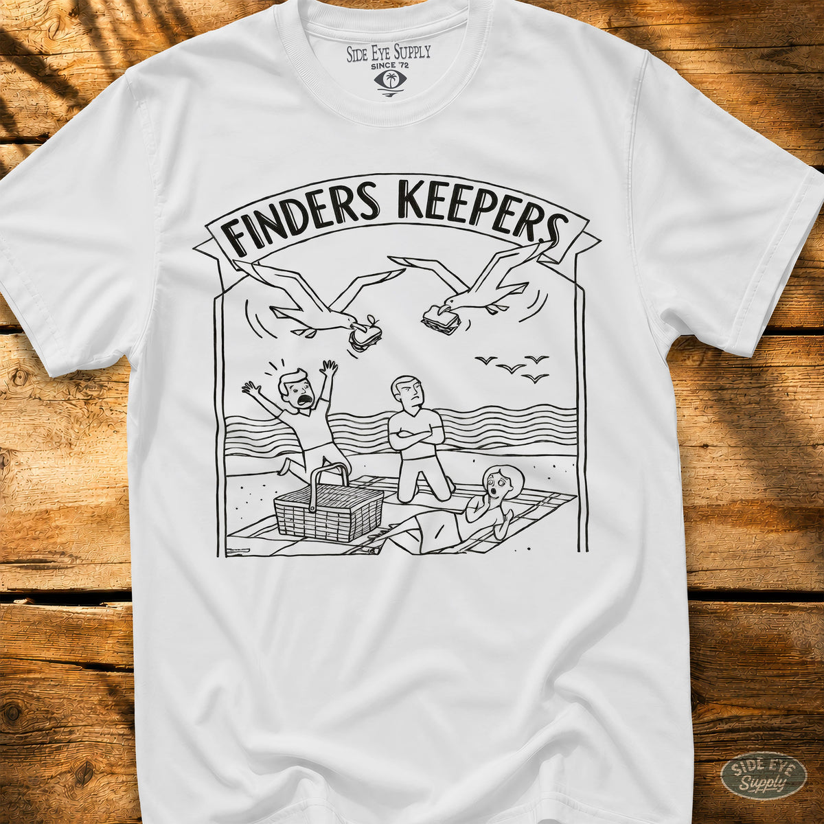 Finders Keepers Tee White / S - by Side Eye Supply - Surf Beach Life Apparel