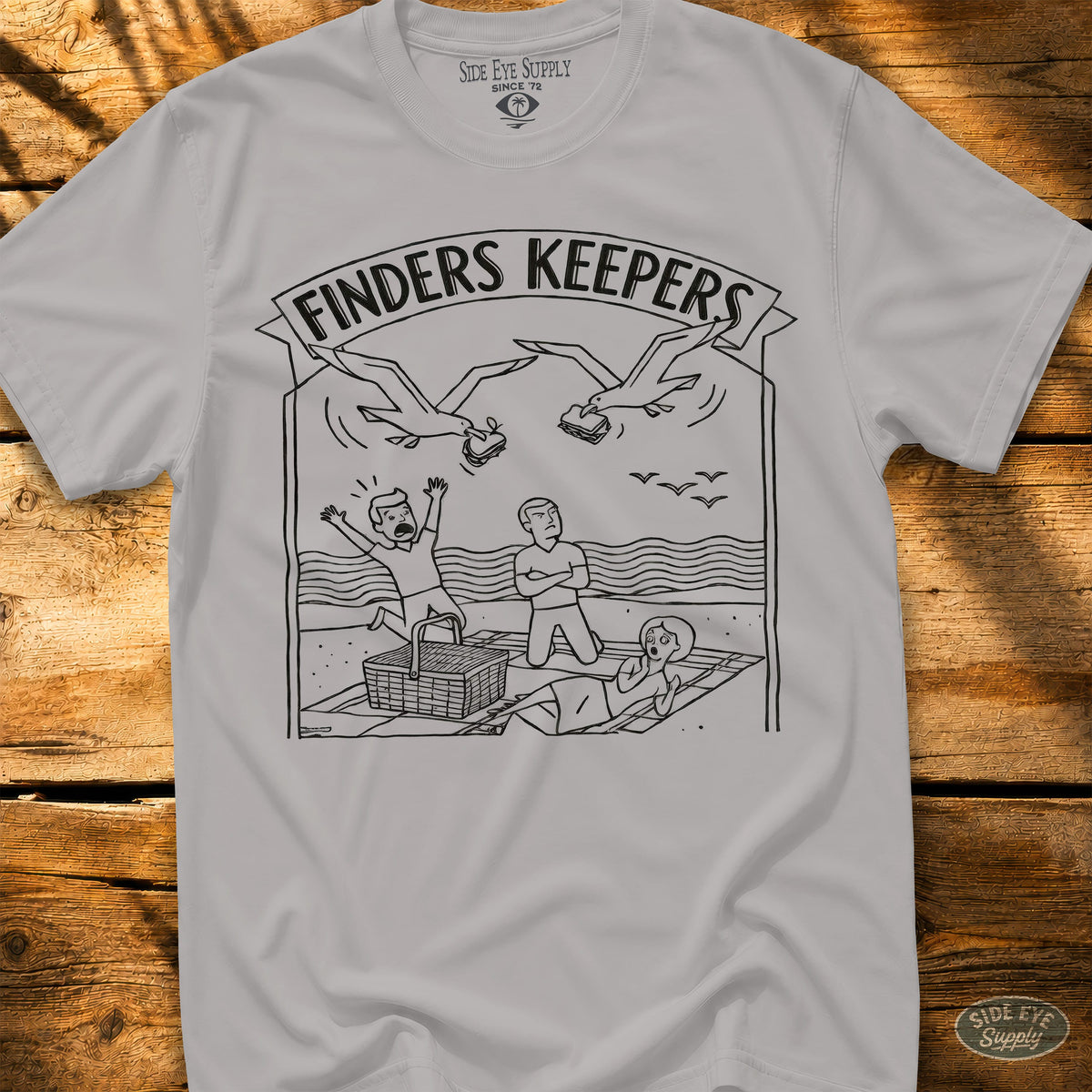 Finders Keepers Tee Ice Grey / S - by Side Eye Supply - Surf Beach Life Apparel